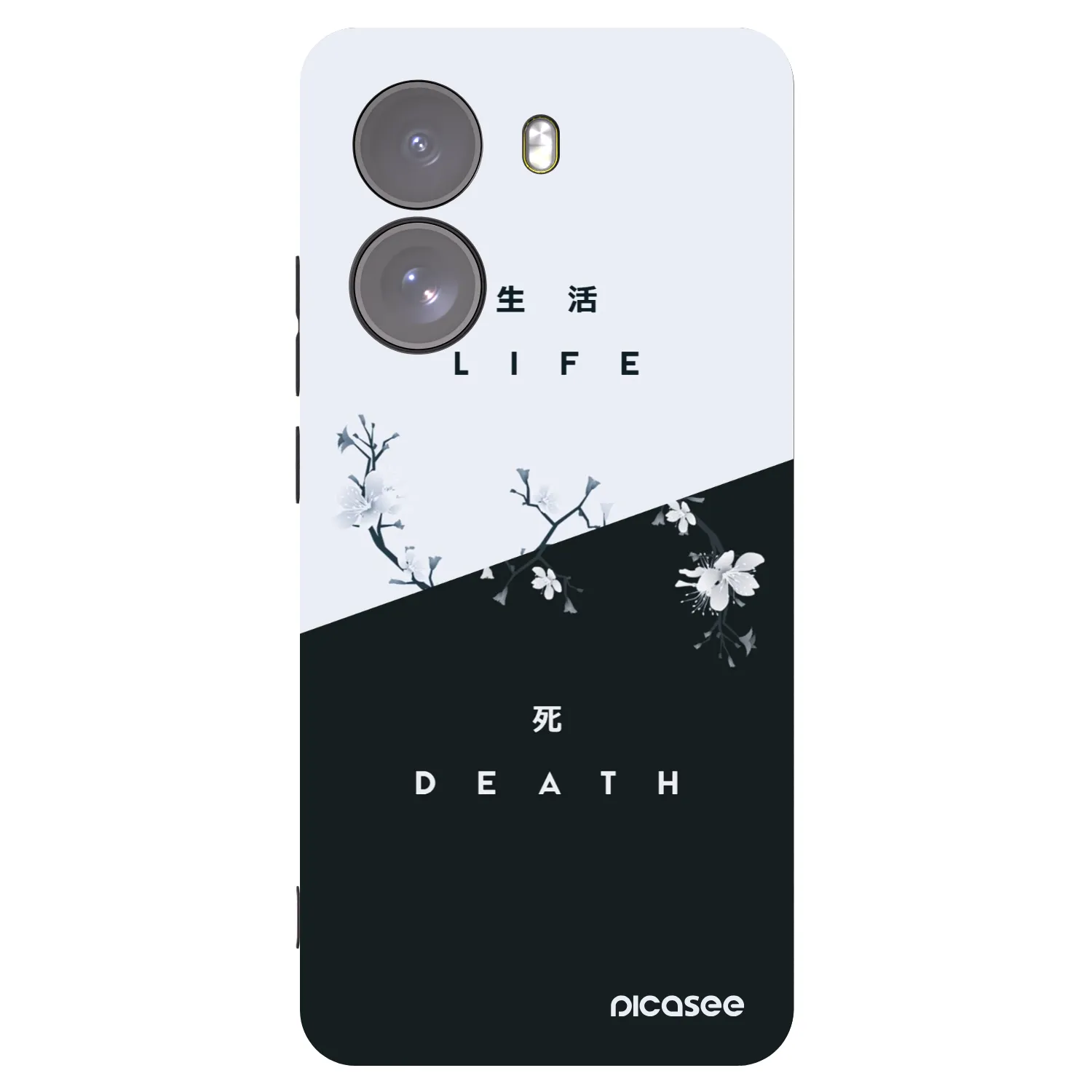 Picasee silikonowe czarne etui na Xiaomi Poco X7 - Life - Death