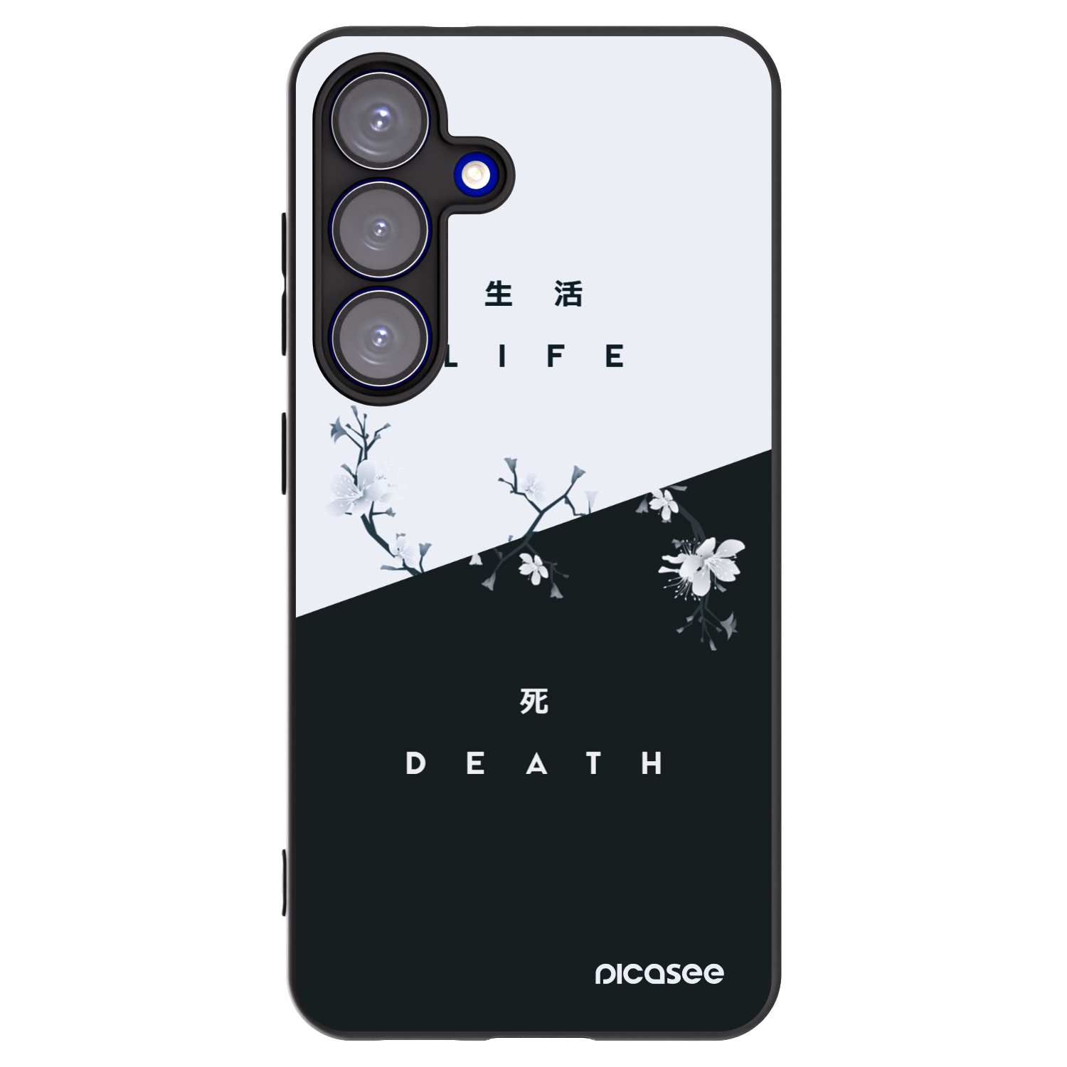 Picasee silikonowe czarne etui na Samsung Galaxy S25 5G - Life - Death