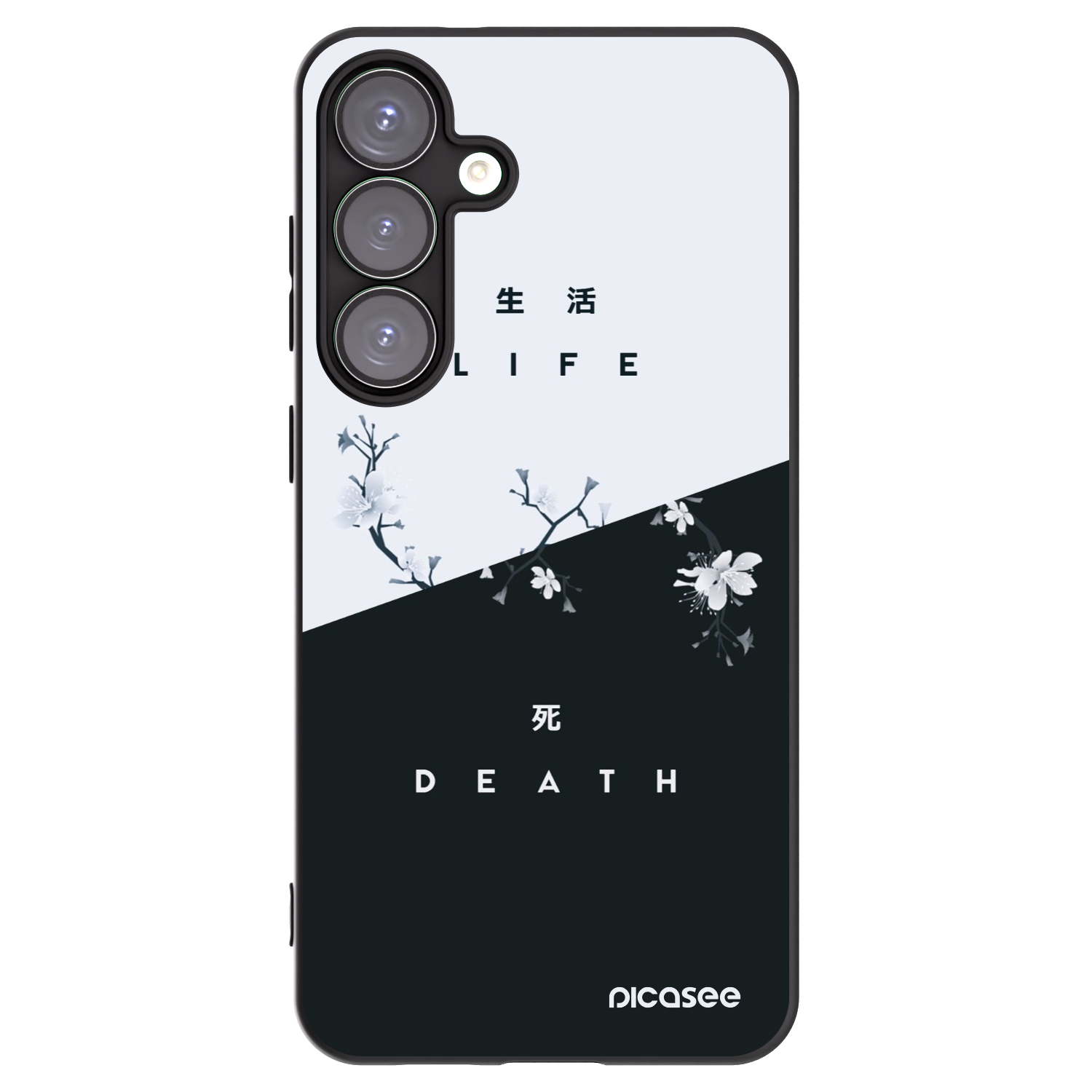 Picasee silikonowe czarne etui na Samsung Galaxy S25+ 5G - Life - Death