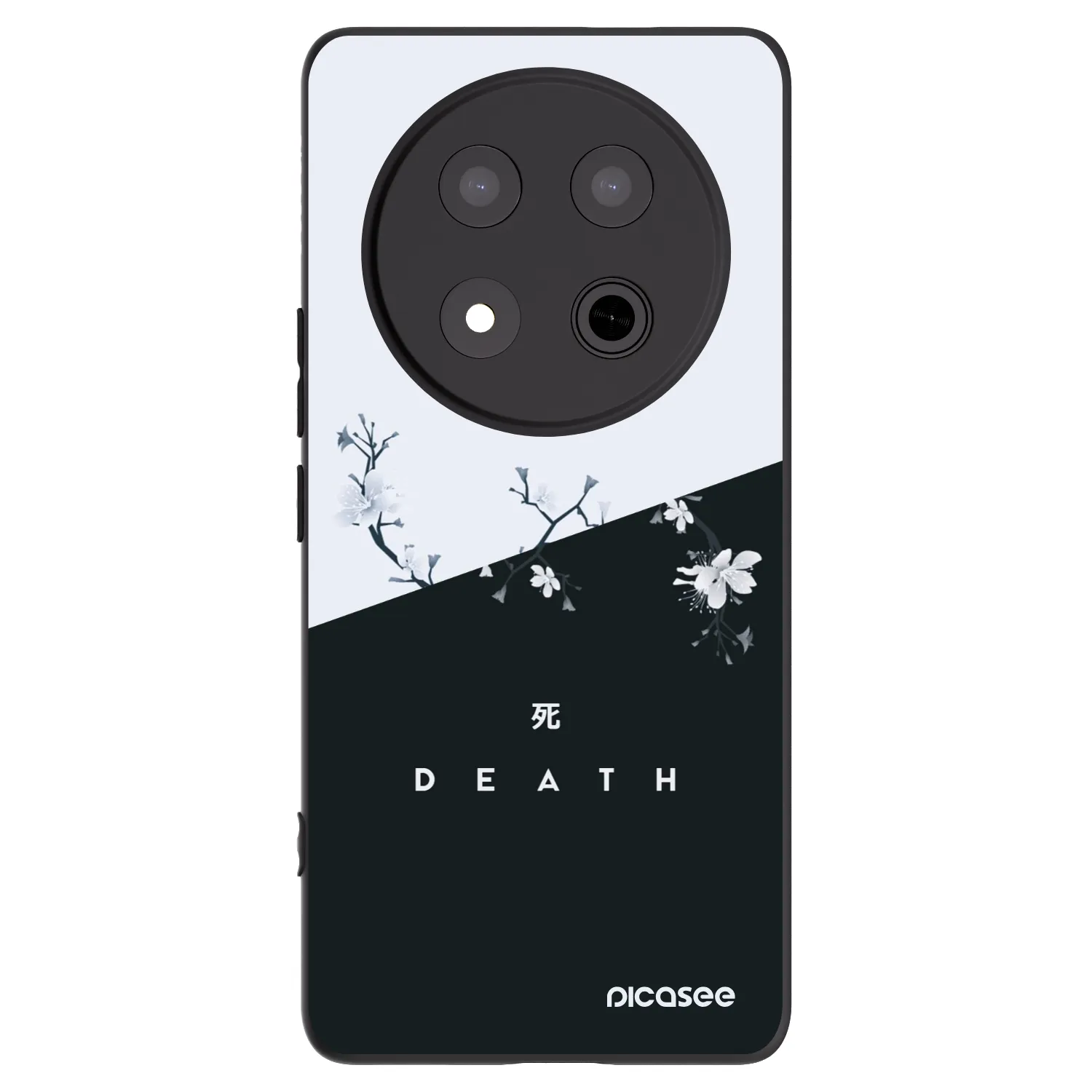 Picasee silikonowe czarne etui na Honor Magic7 Lite 5G - Life - Death