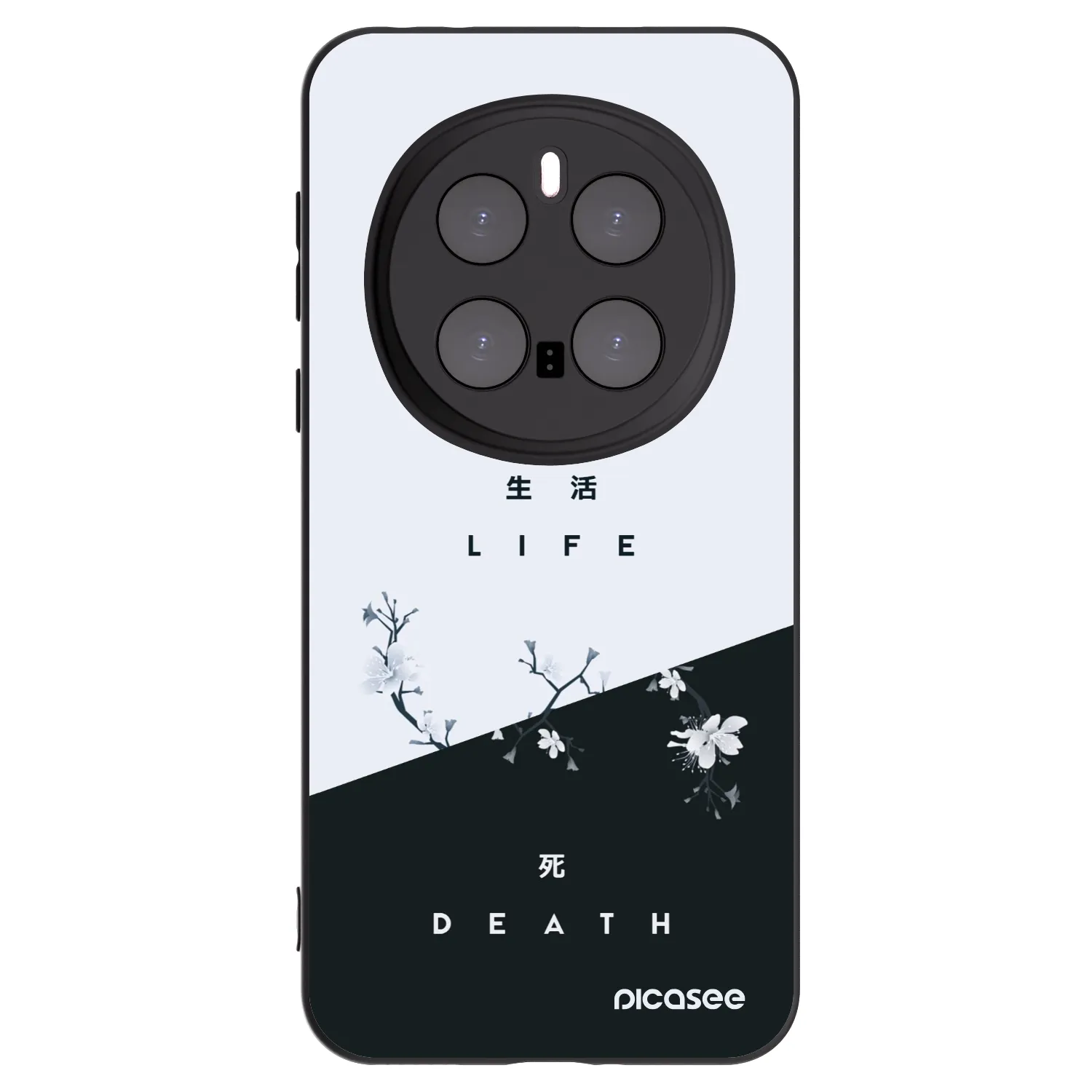 Picasee silikonowe czarne etui na Honor Magic7 Pro 5G - Life - Death