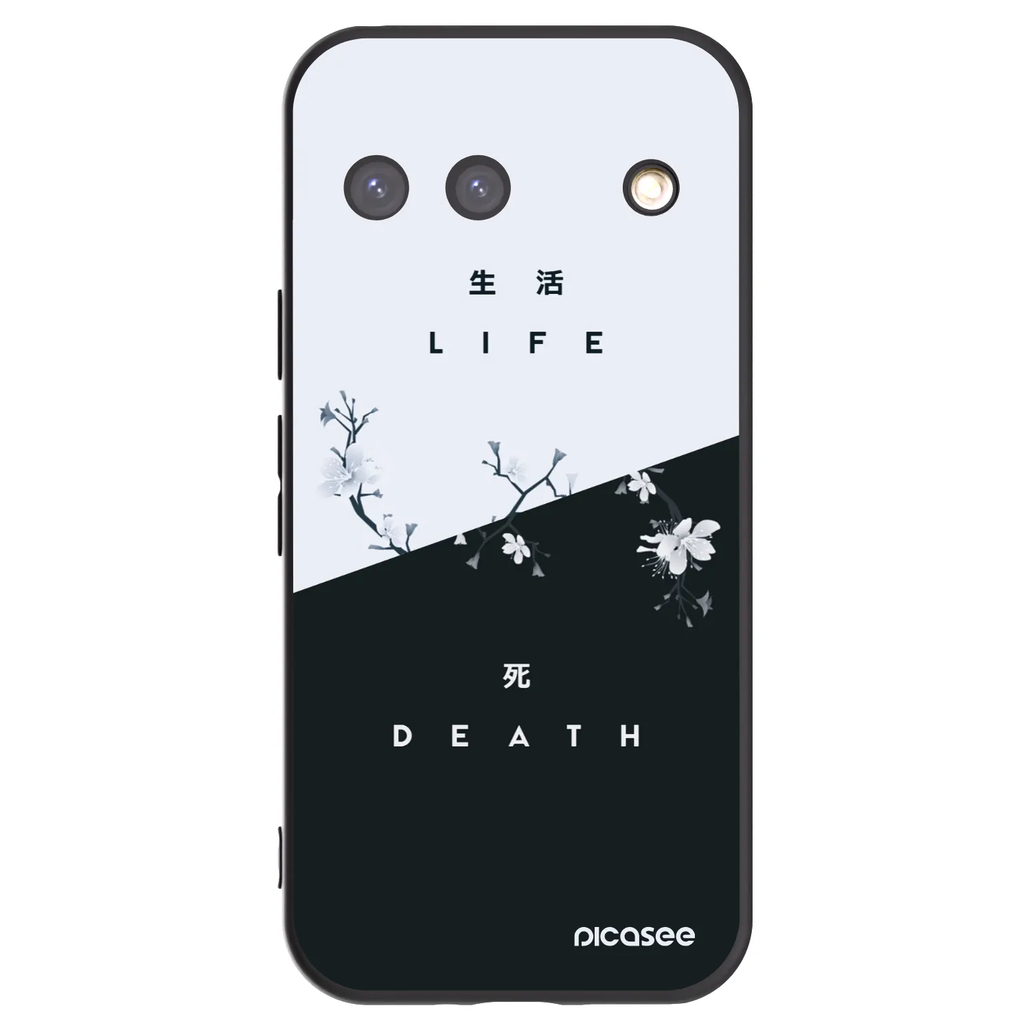 Picasee silikonowe czarne etui na Google Pixel 9 - Life - Death