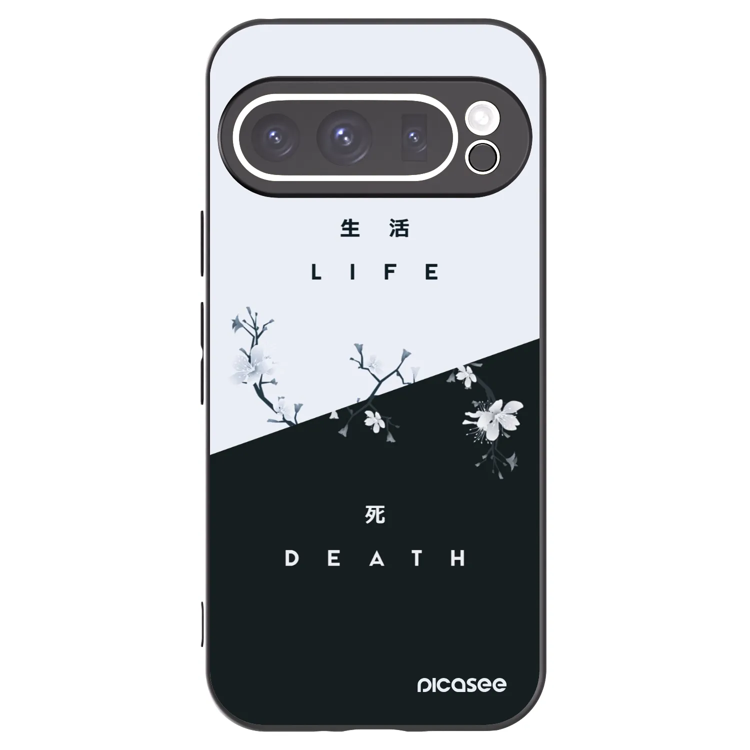 Picasee silikonowe czarne etui na Google Pixel 9 Pro - Life - Death
