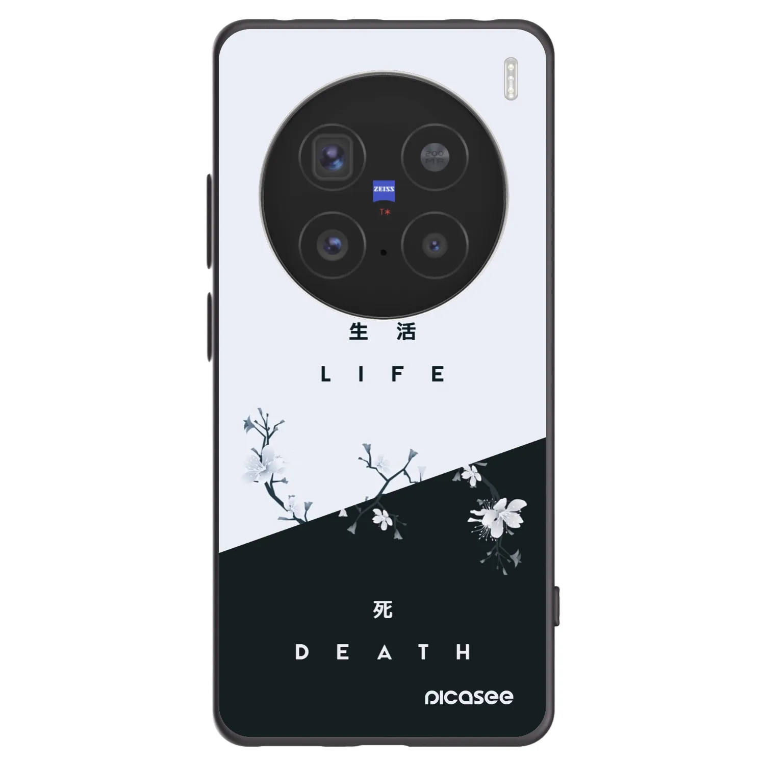 Picasee silikonowe czarne etui na Vivo X200 Pro - Life - Death
