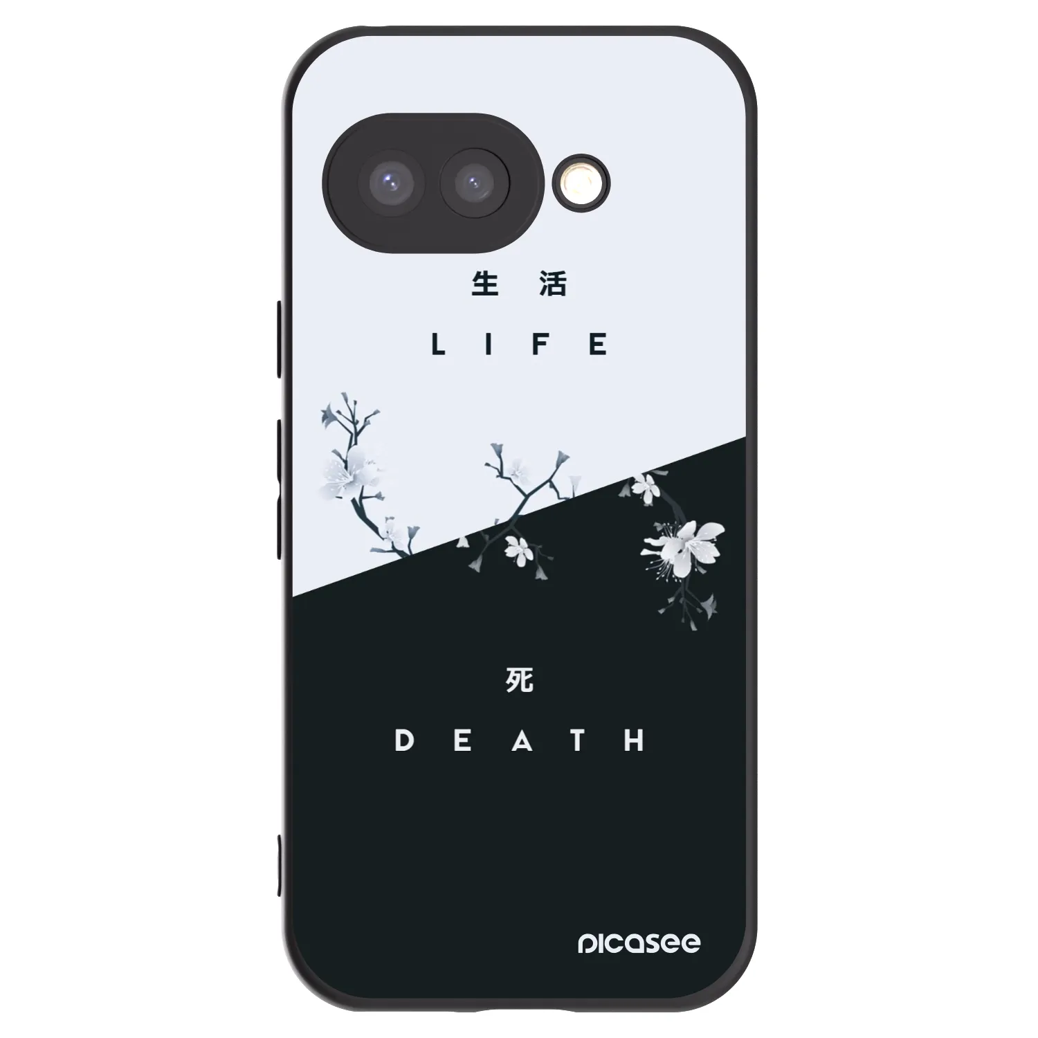 Picasee silikonowe czarne etui na Google Pixel 9a - Life - Death