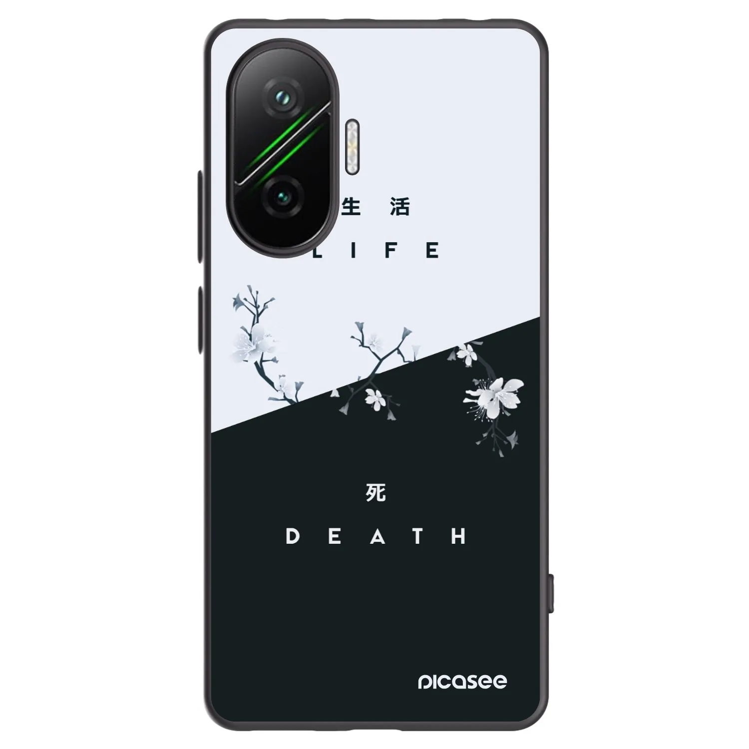Picasee silikonowe czarne etui na Xiaomi Poco F7 Pro 5G - Life - Death