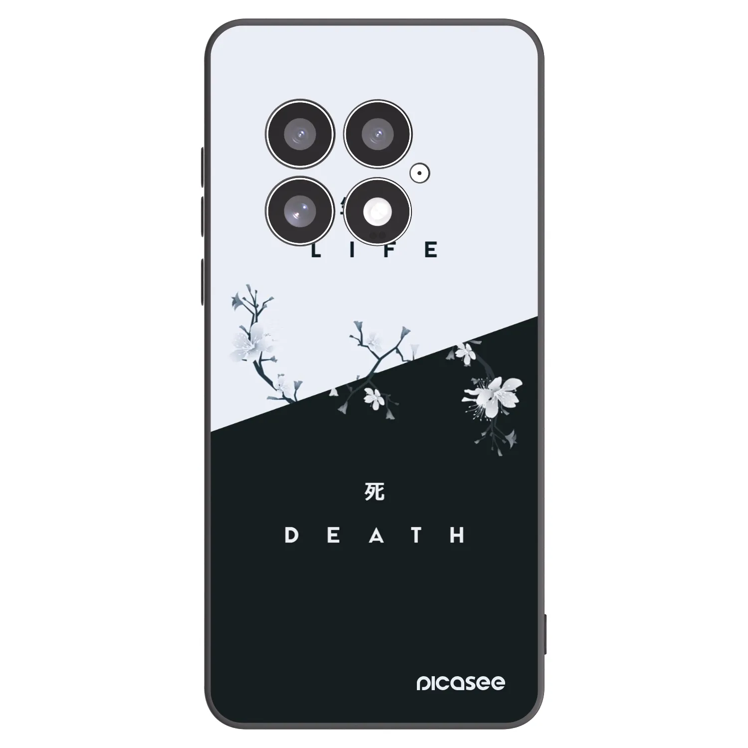 Picasee silikonowe czarne etui na OnePlus 13 5G - Life - Death