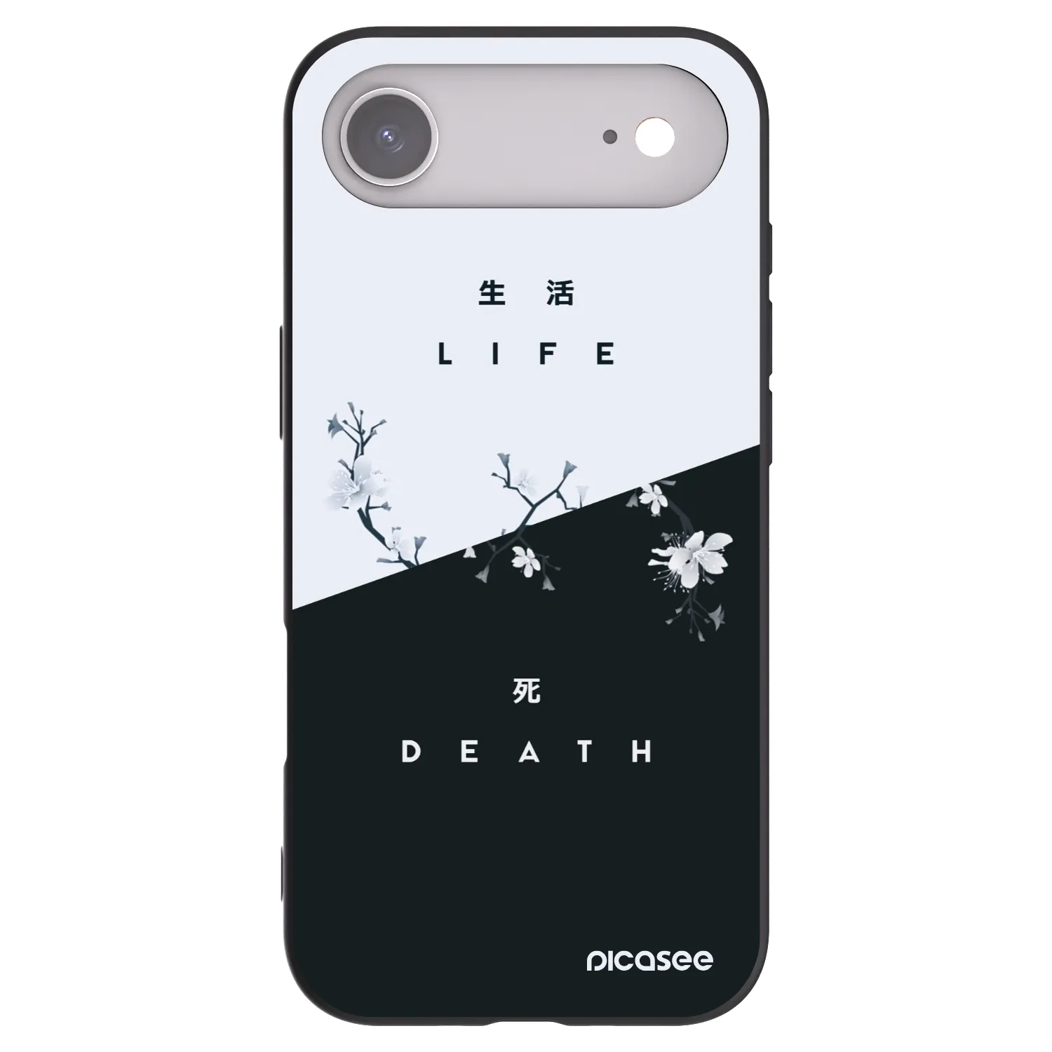 Picasee silikonowe czarne etui na Apple iPhone Air - Life - Death