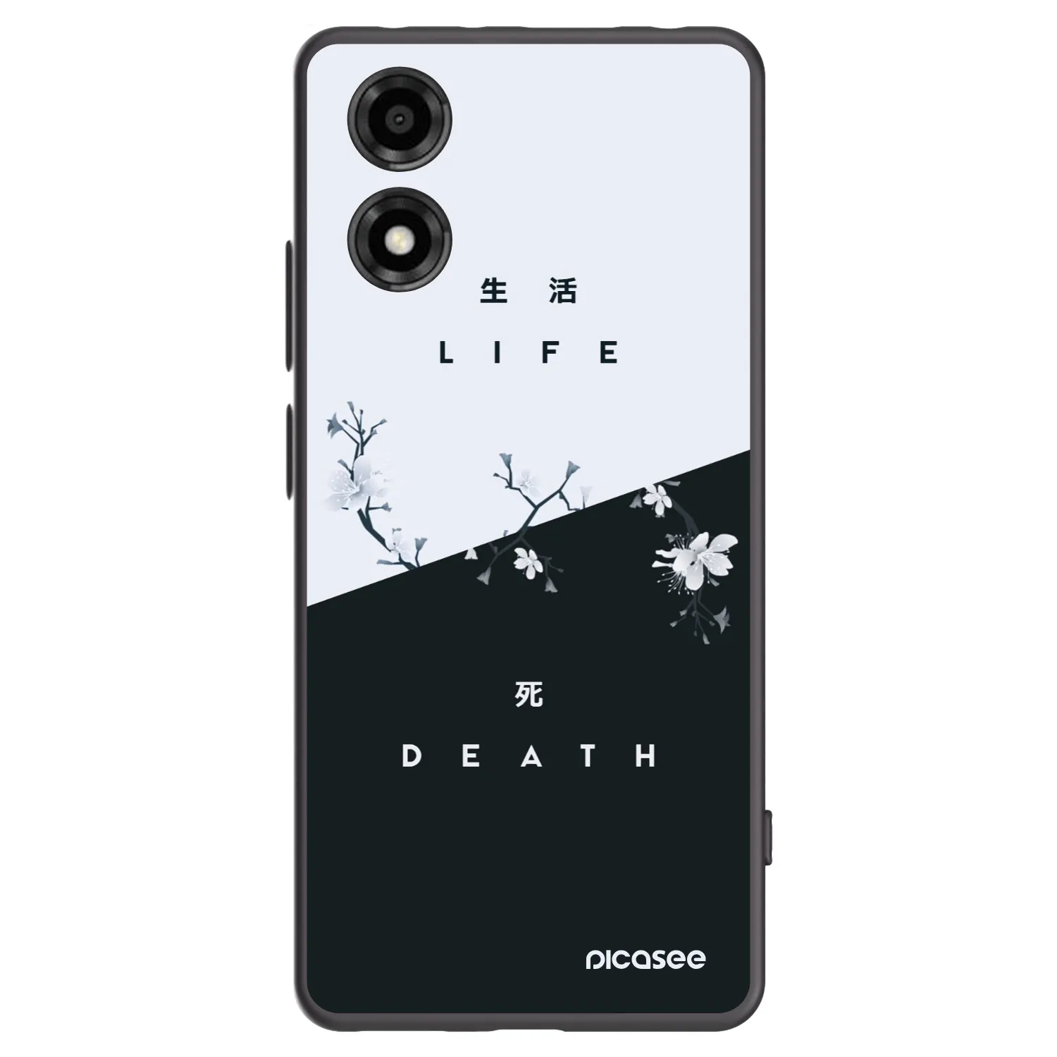 Picasee silikonowe czarne etui na Motorola Moto E14 - Life - Death