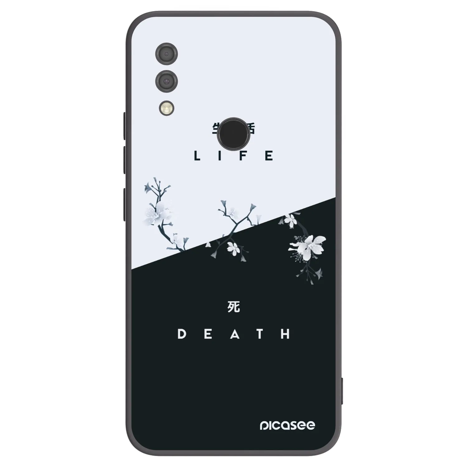 Picasee silikonowe czarne etui na Xiaomi Redmi 7 - Life - Death
