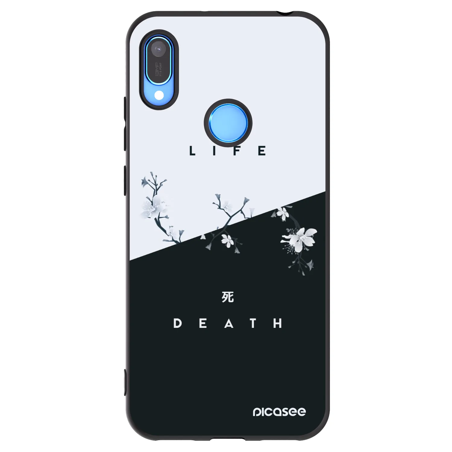 Picasee silikonowe czarne etui na Huawei Y6 2019 - Life - Death