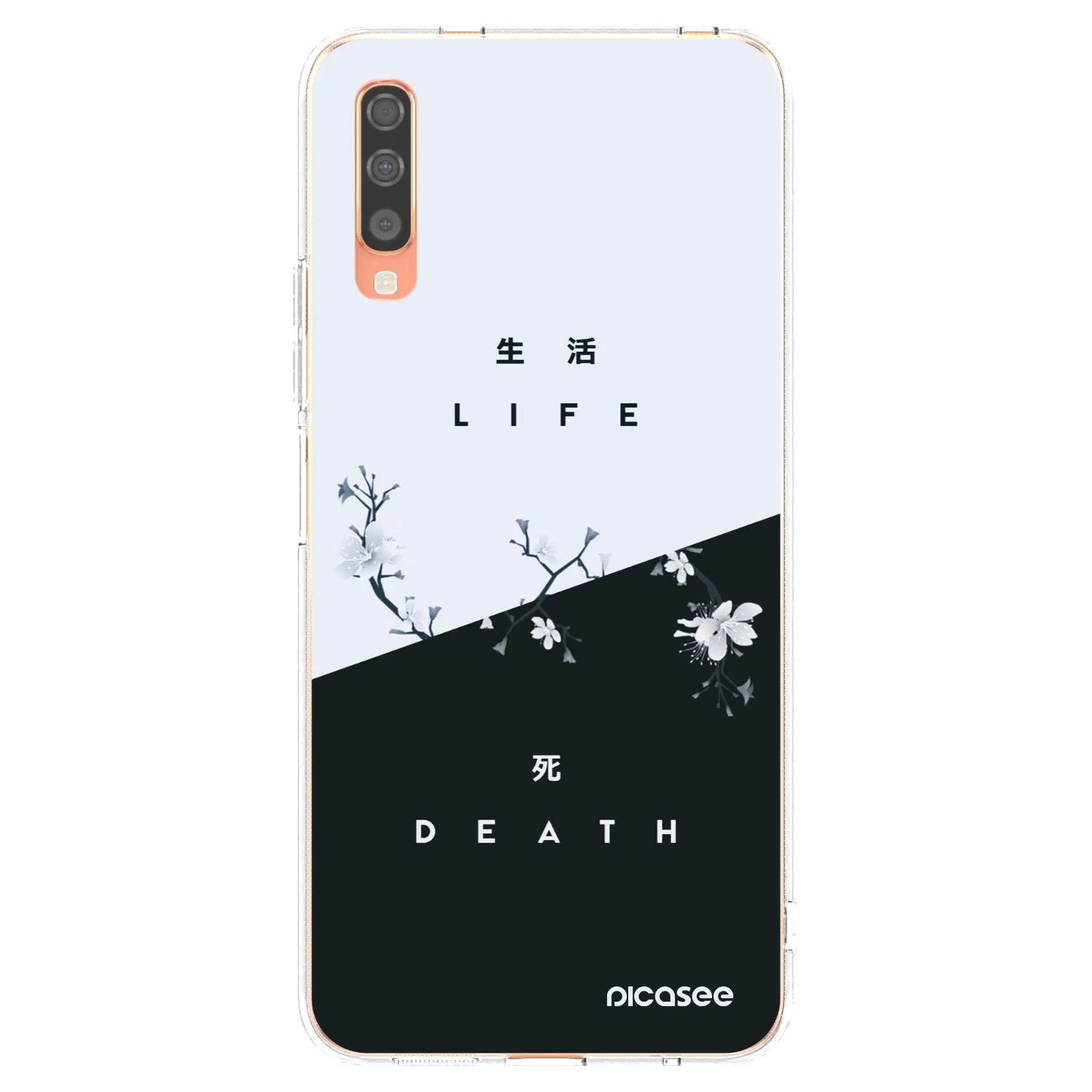 Picasee silikonowe przeźroczyste etui na Samsung Galaxy A70 A705F - Life - Death