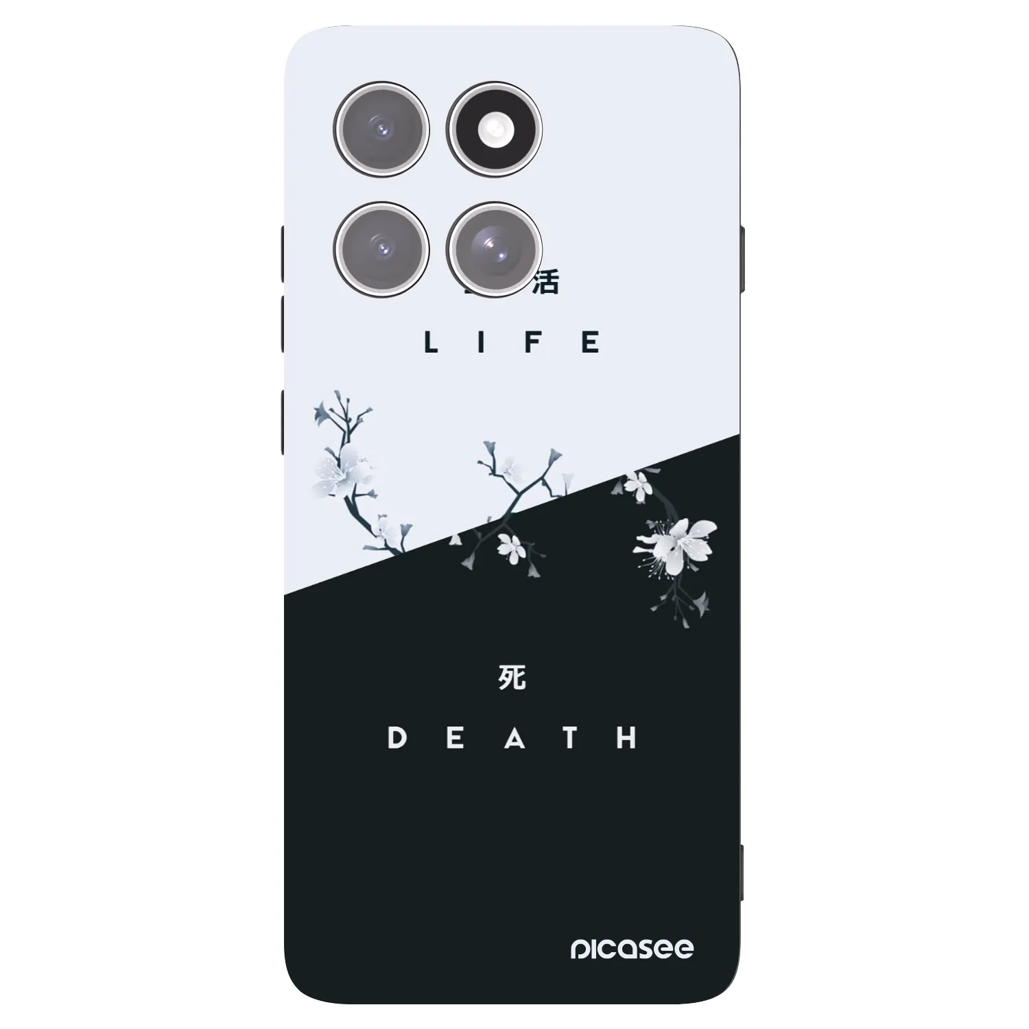 Picasee silikonowe czarne etui na Motorola Edge 60 Pro - Life - Death