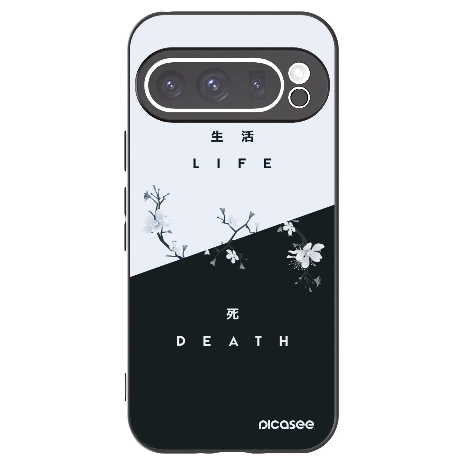 Picasee silikonowe czarne etui na Google Pixel 9 Pro XL - Life - Death