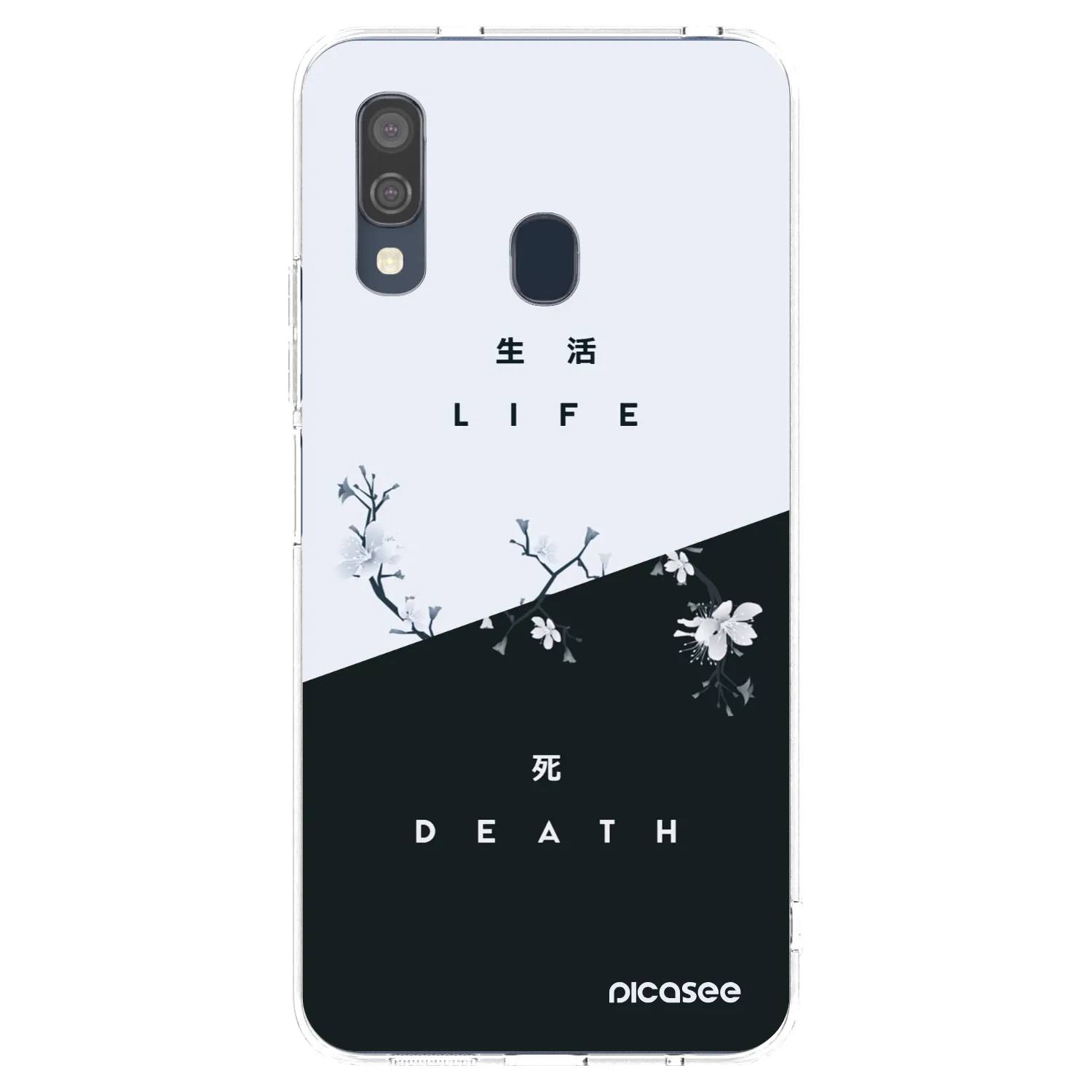 Picasee silikonowe przeźroczyste etui na Samsung Galaxy A40 A405F - Life - Death