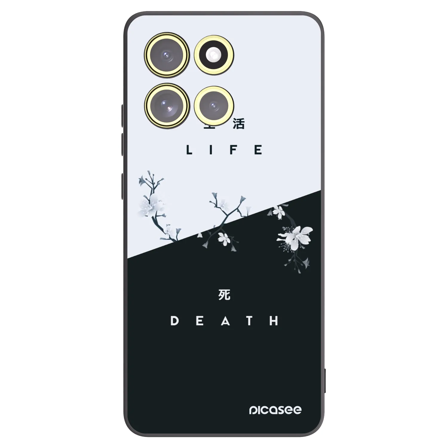 Picasee silikonowe czarne etui na Motorola Moto G86 5G - Life - Death