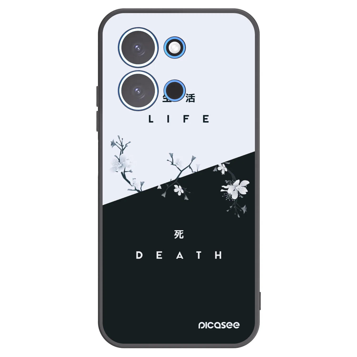Picasee silikonowe czarne etui na Xiaomi Redmi 15C 4G - Life - Death
