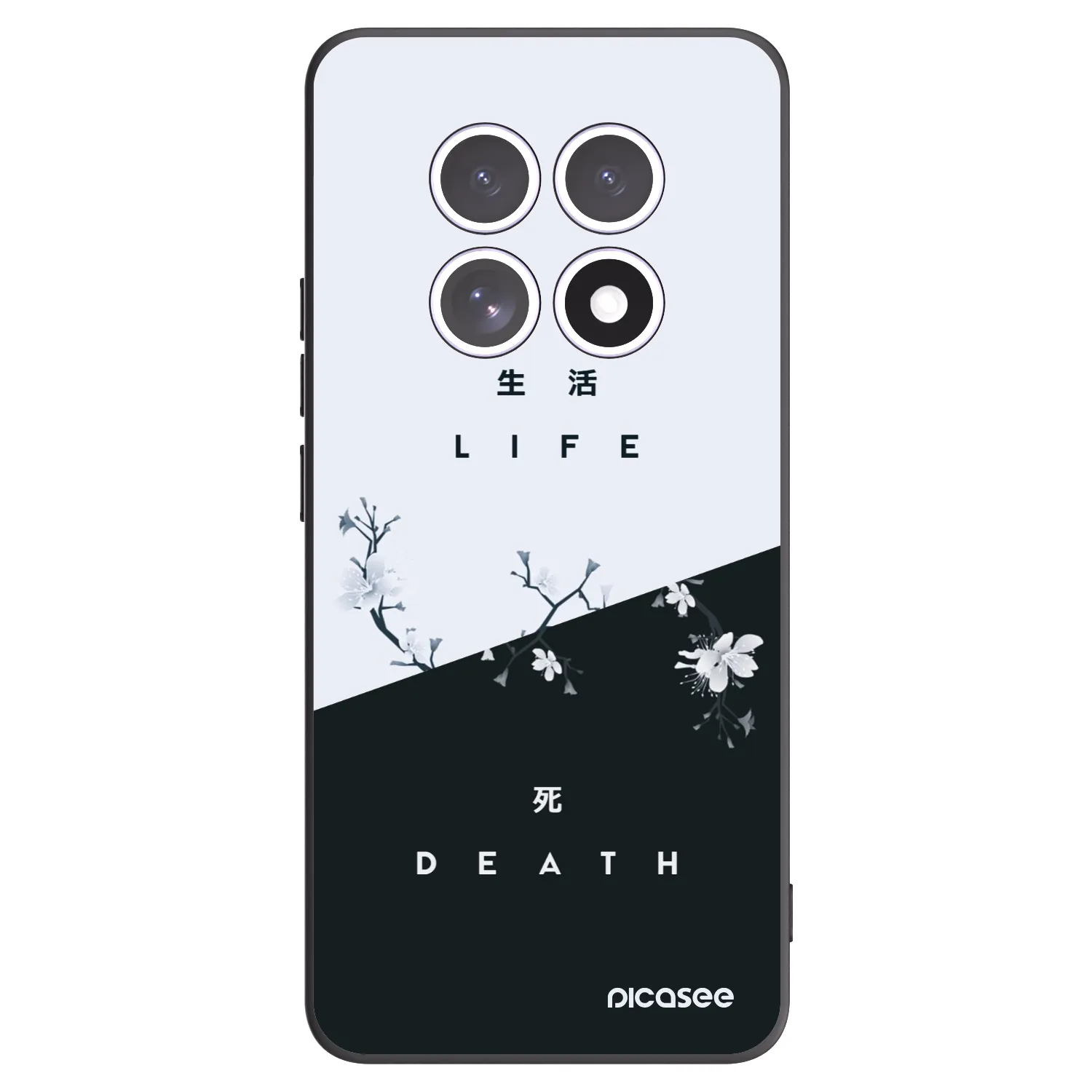 Picasee silikonowe czarne etui na Xiaomi Redmi Note 15 4G - Life - Death