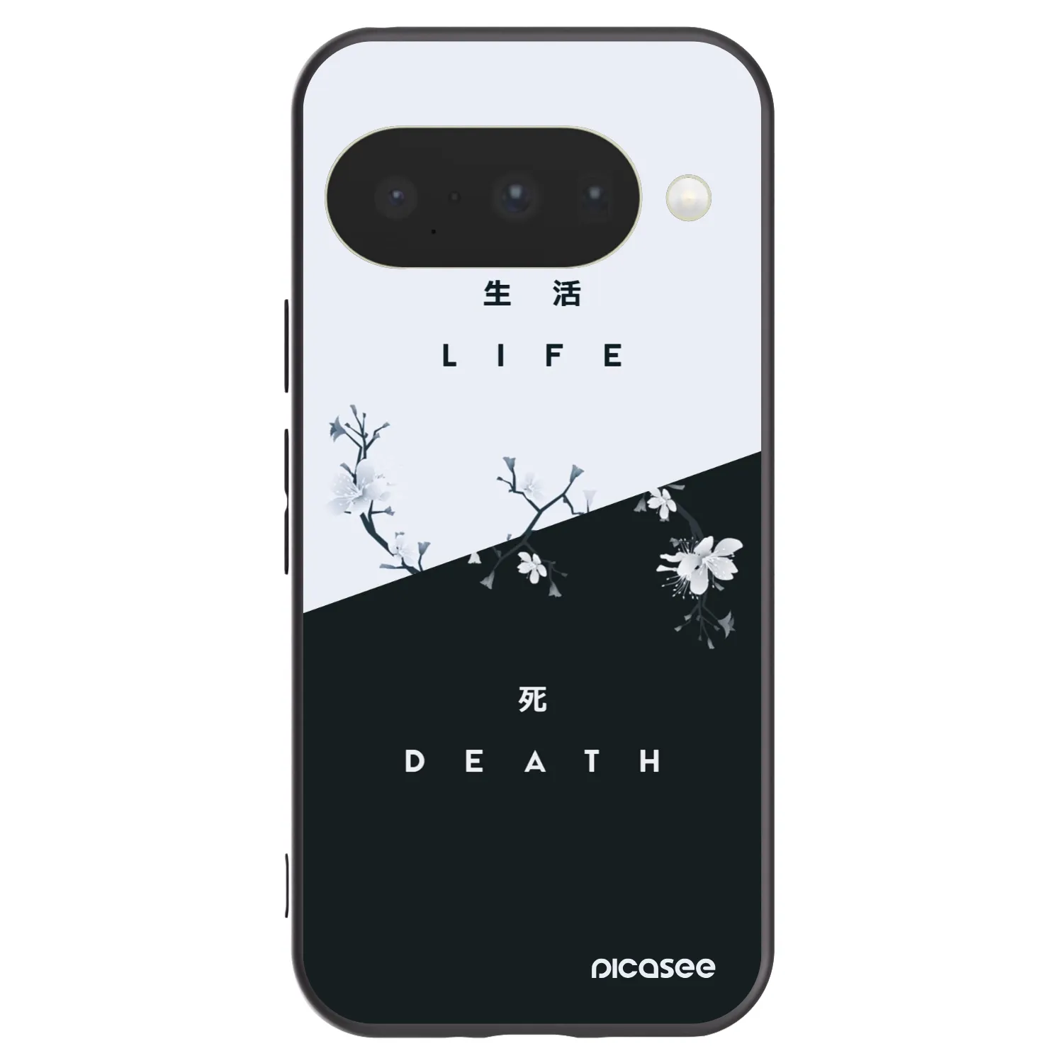Picasee silikonowe czarne etui na Google Pixel 10 - Life - Death