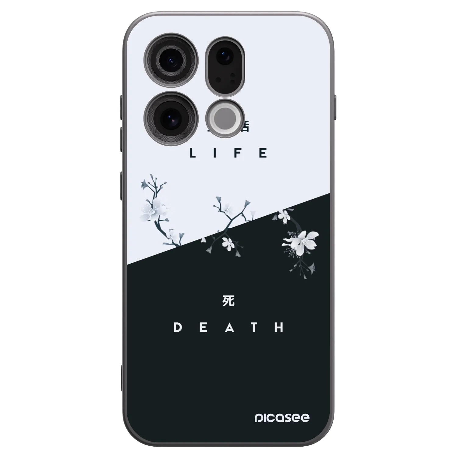 Picasee silikonowe czarne etui na OPPO Find X9 - Life - Death