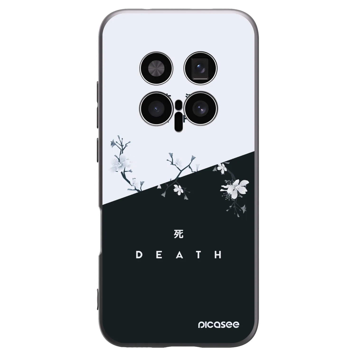 Picasee silikonowe czarne etui na Honor Magic8 Pro 5G - Life - Death