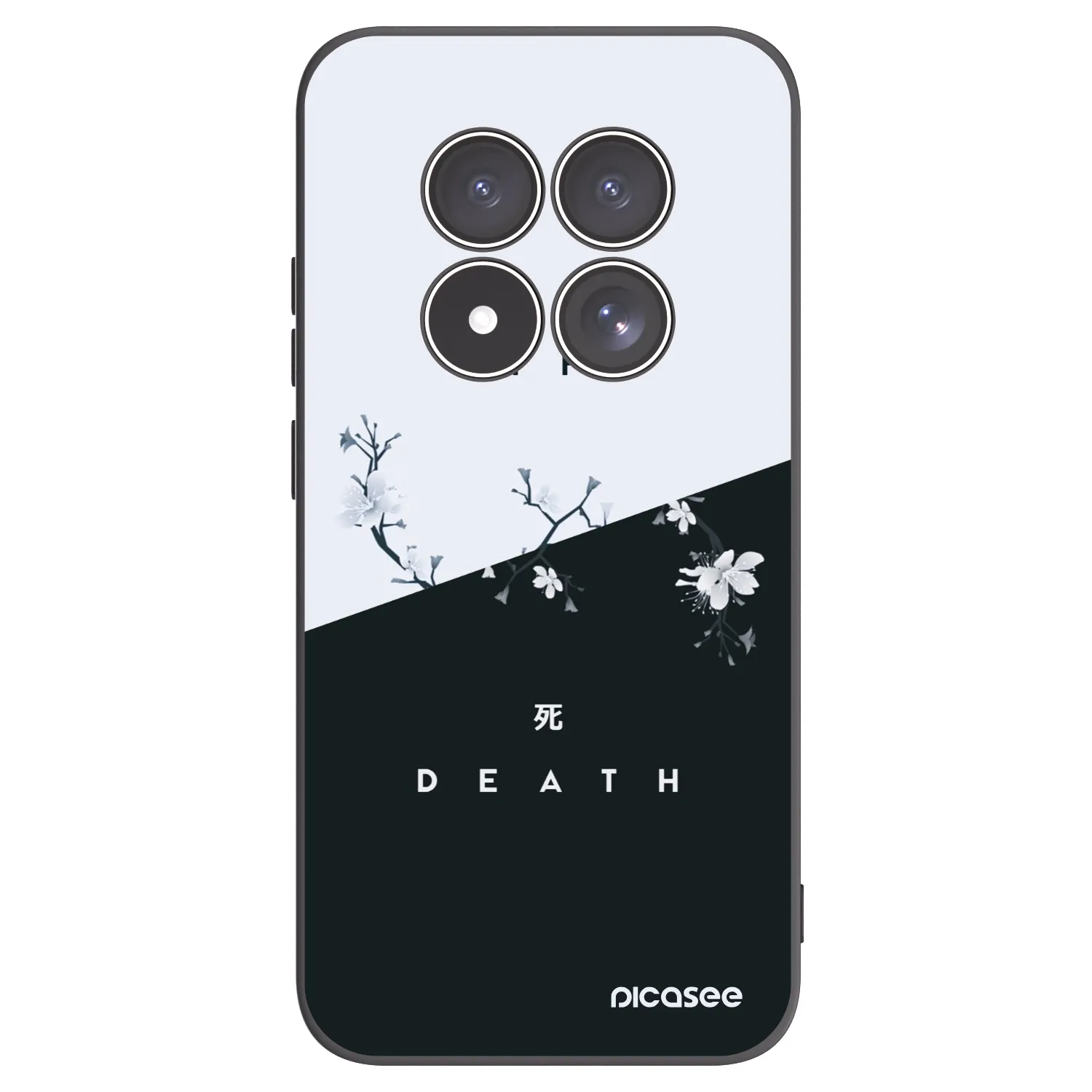 Picasee silikonowe czarne etui na Xiaomi Redmi Note 15 Pro 5G - Life - Death