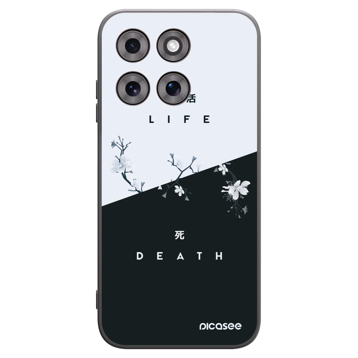 Picasee silikonowe czarne etui na Motorola Moto G77 - Life - Death