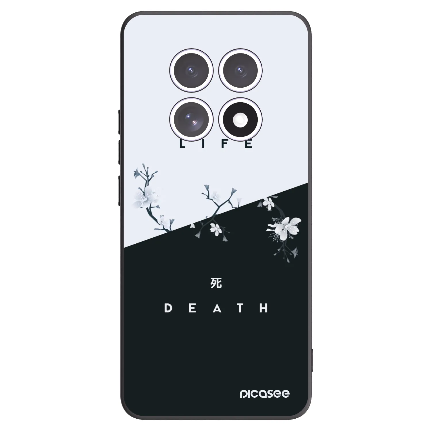 Picasee silikonowe czarne etui na Xiaomi Redmi Note 15 5G - Life - Death