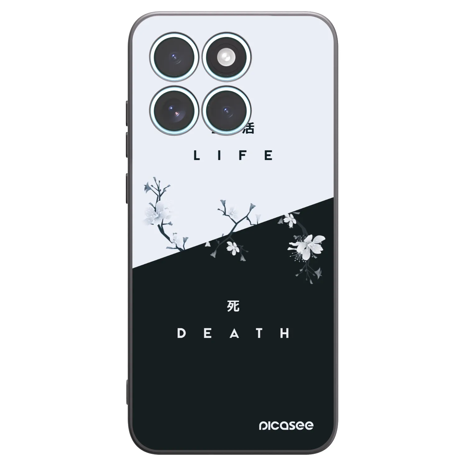 Picasee silikonowe czarne etui na Motorola Edge 70 Fusion - Life - Death