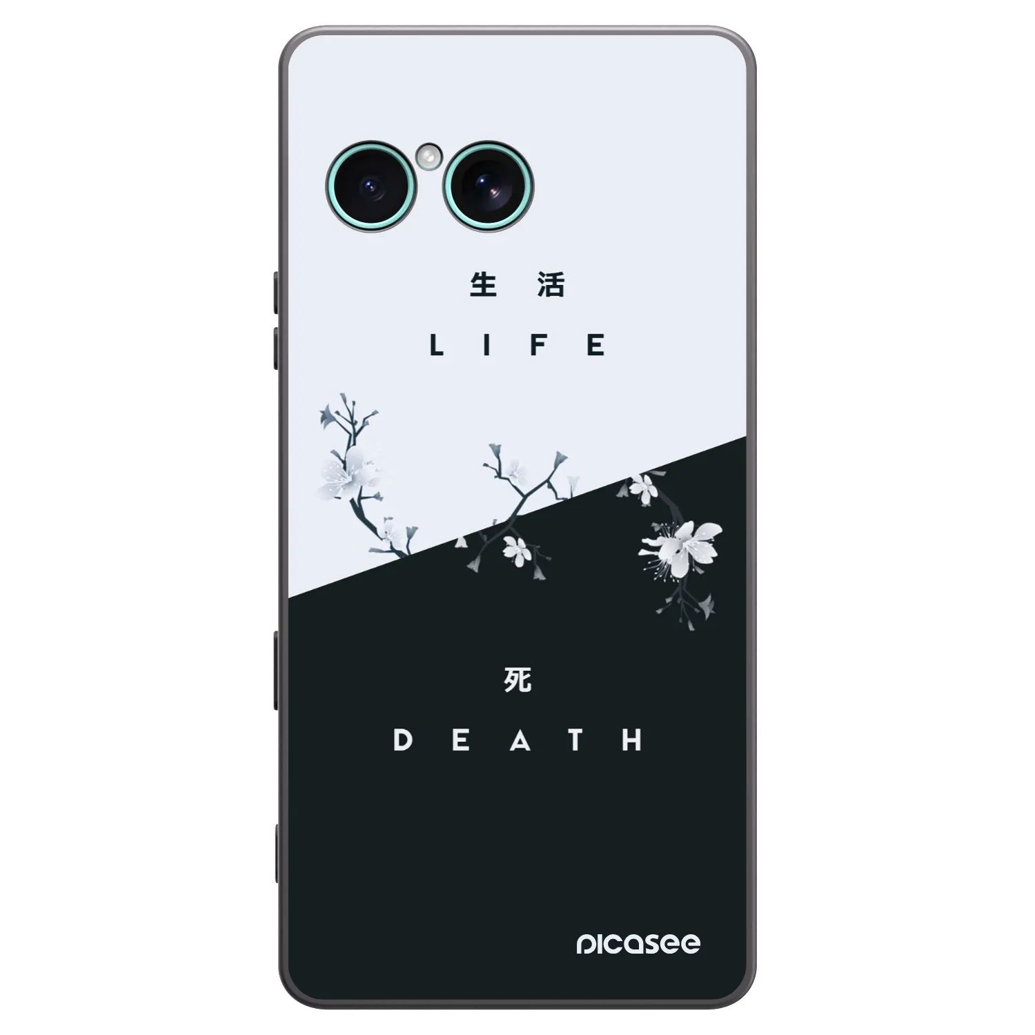 Picasee silikonowe czarne etui na Sony Xperia 10 VII - Life - Death