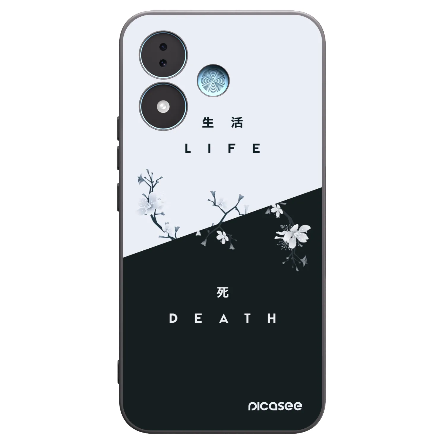 Picasee silikonowe czarne etui na Xiaomi Redmi Note 17 5G - Life - Death