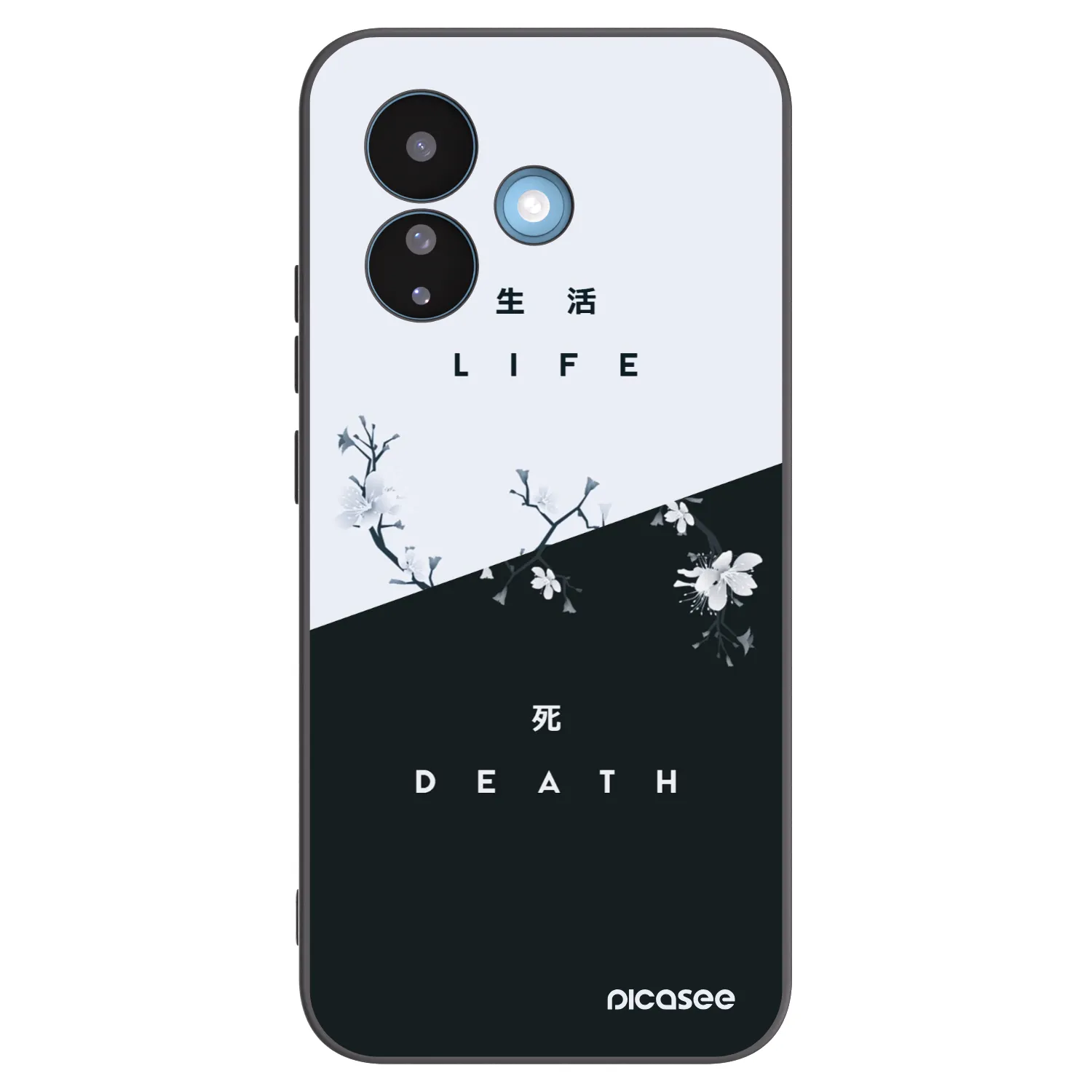 Picasee silikonowe czarne etui na Xiaomi Redmi Note 17 Pro 5G - Life - Death
