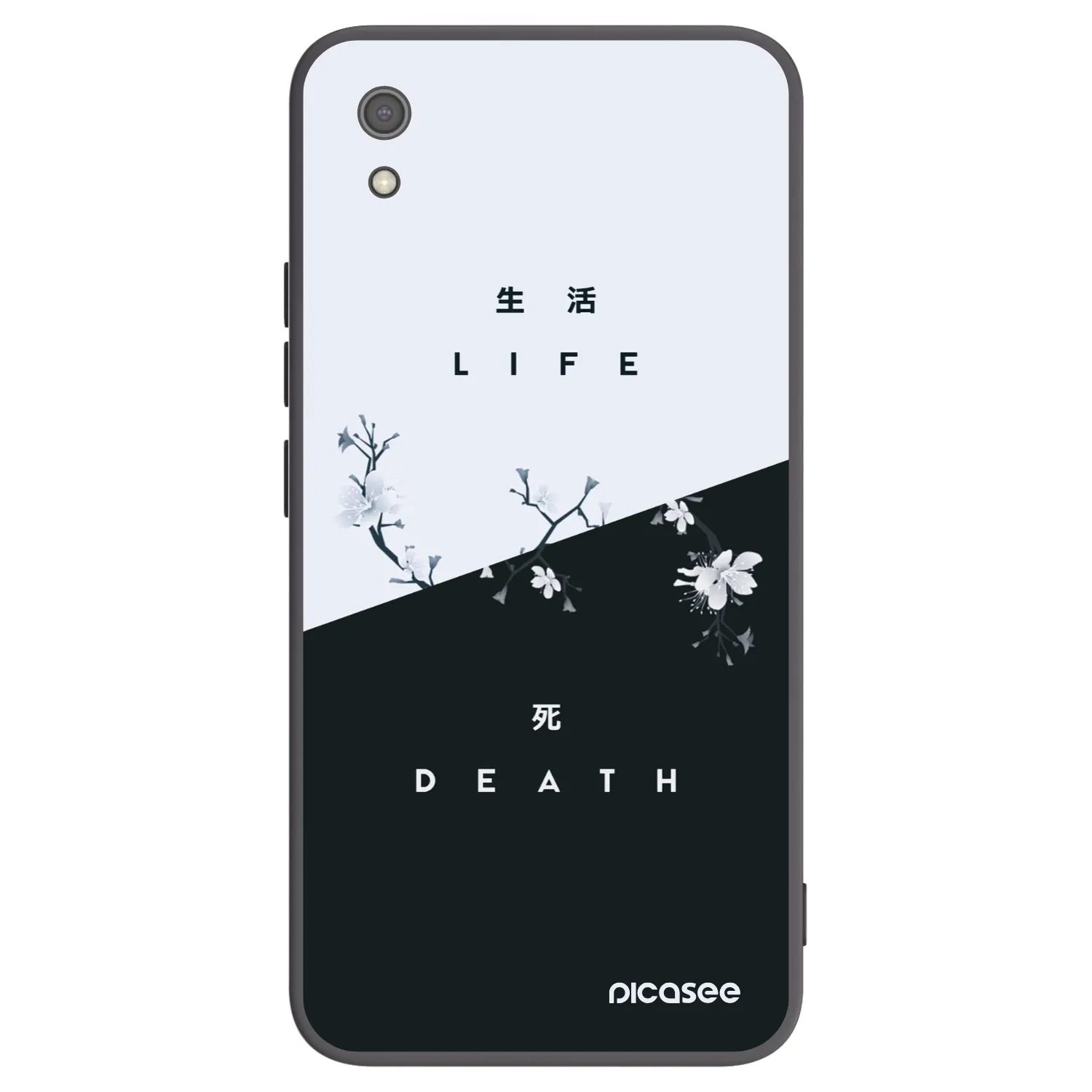 Picasee silikonowe czarne etui na Xiaomi Redmi 7A - Life - Death