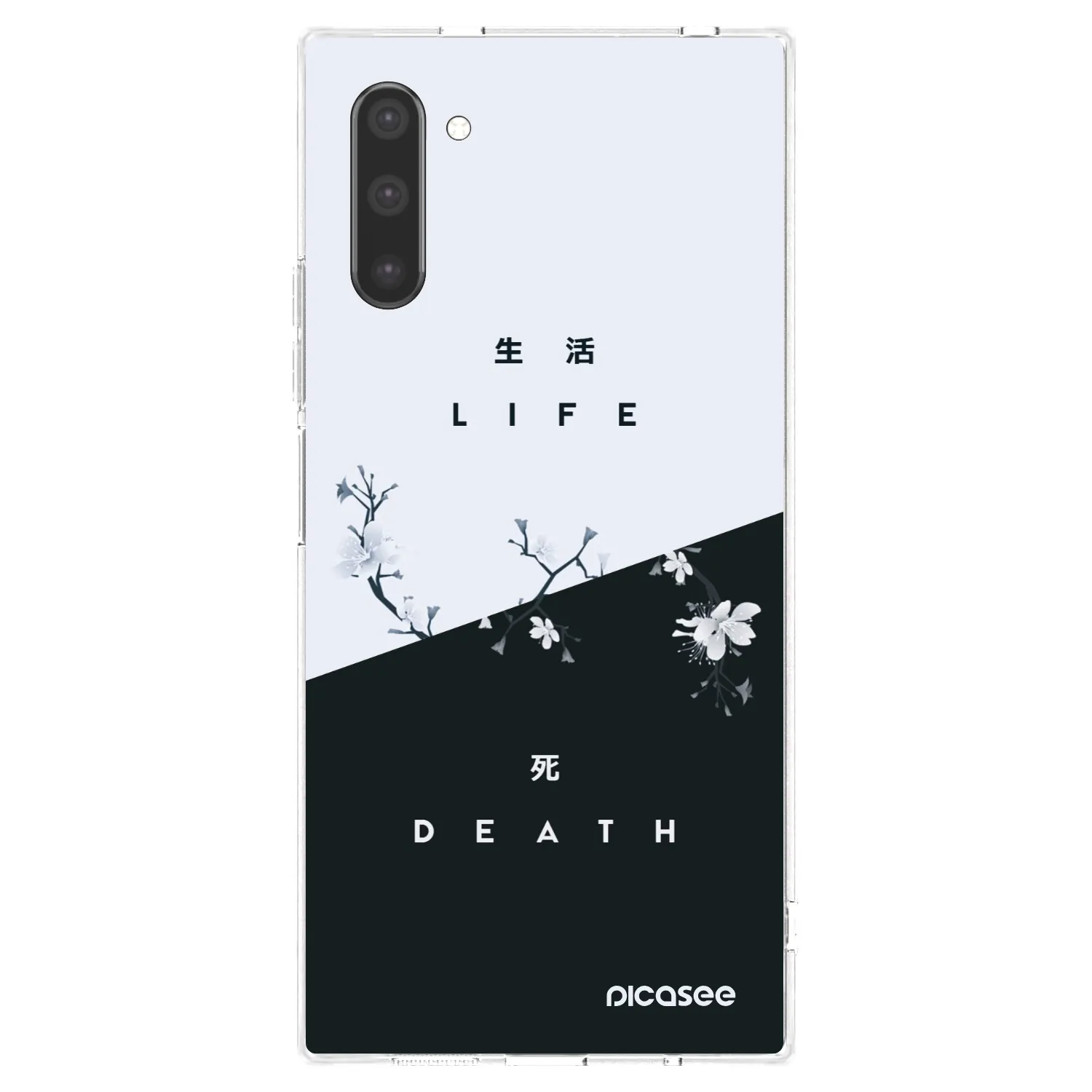 Picasee silikonowe przeźroczyste etui na Samsung Galaxy Note 10 N970F - Life - Death