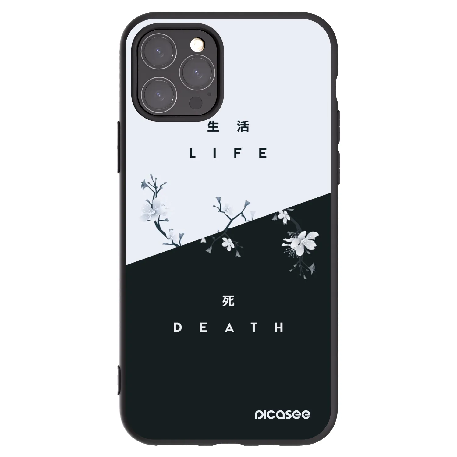 Picasee silikonowe czarne etui na Apple iPhone 11 Pro - Life - Death