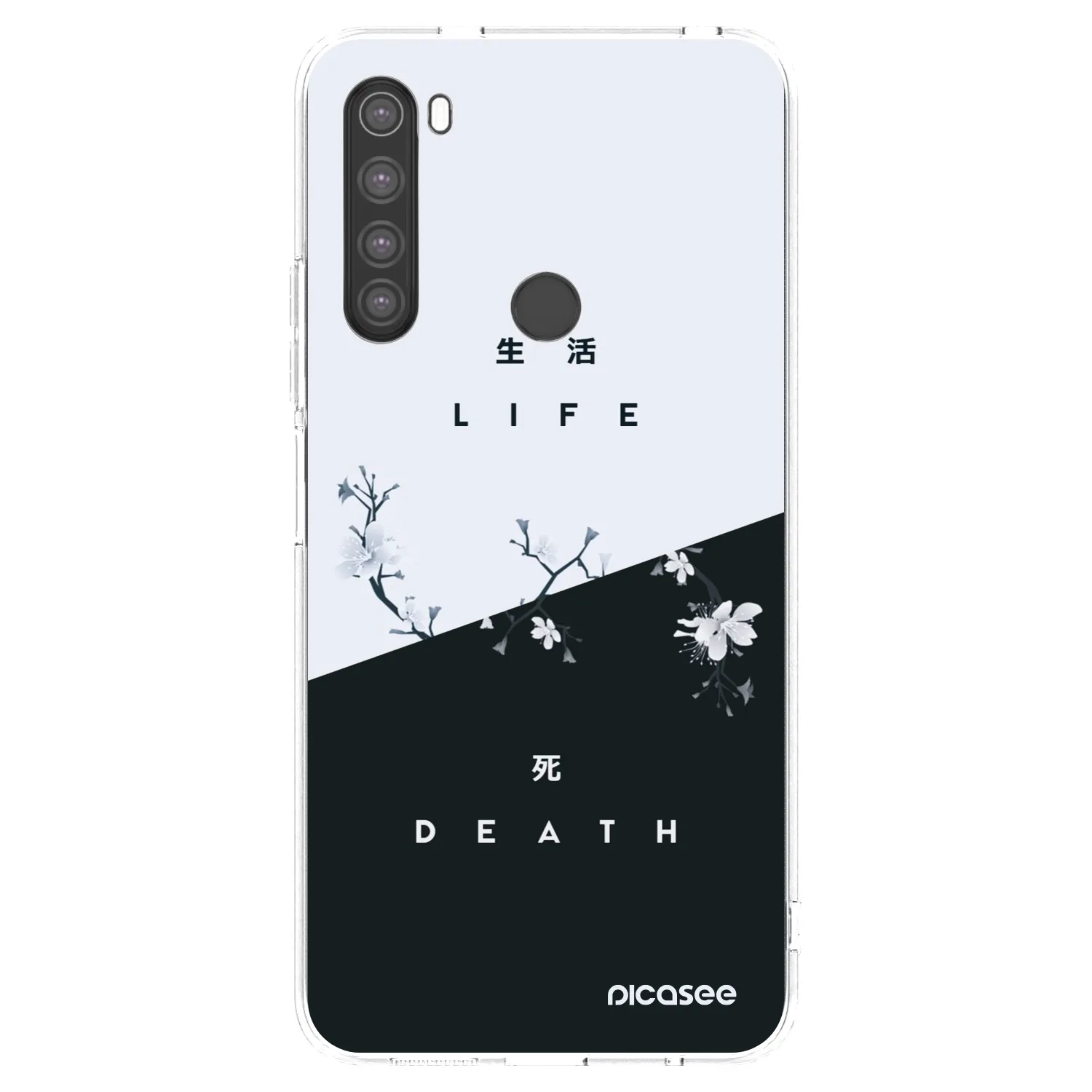 Picasee silikonowe przeźroczyste etui na Xiaomi Redmi Note 8 - Life - Death