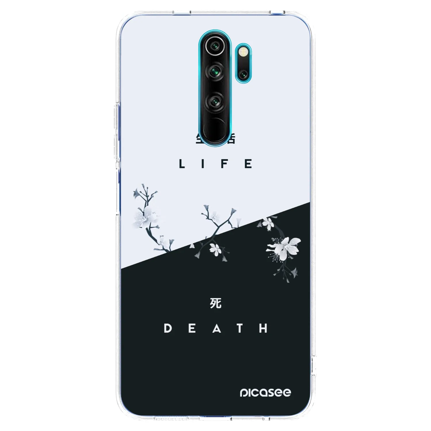 Picasee silikonowe przeźroczyste etui na Xiaomi Redmi Note 8 Pro - Life - Death