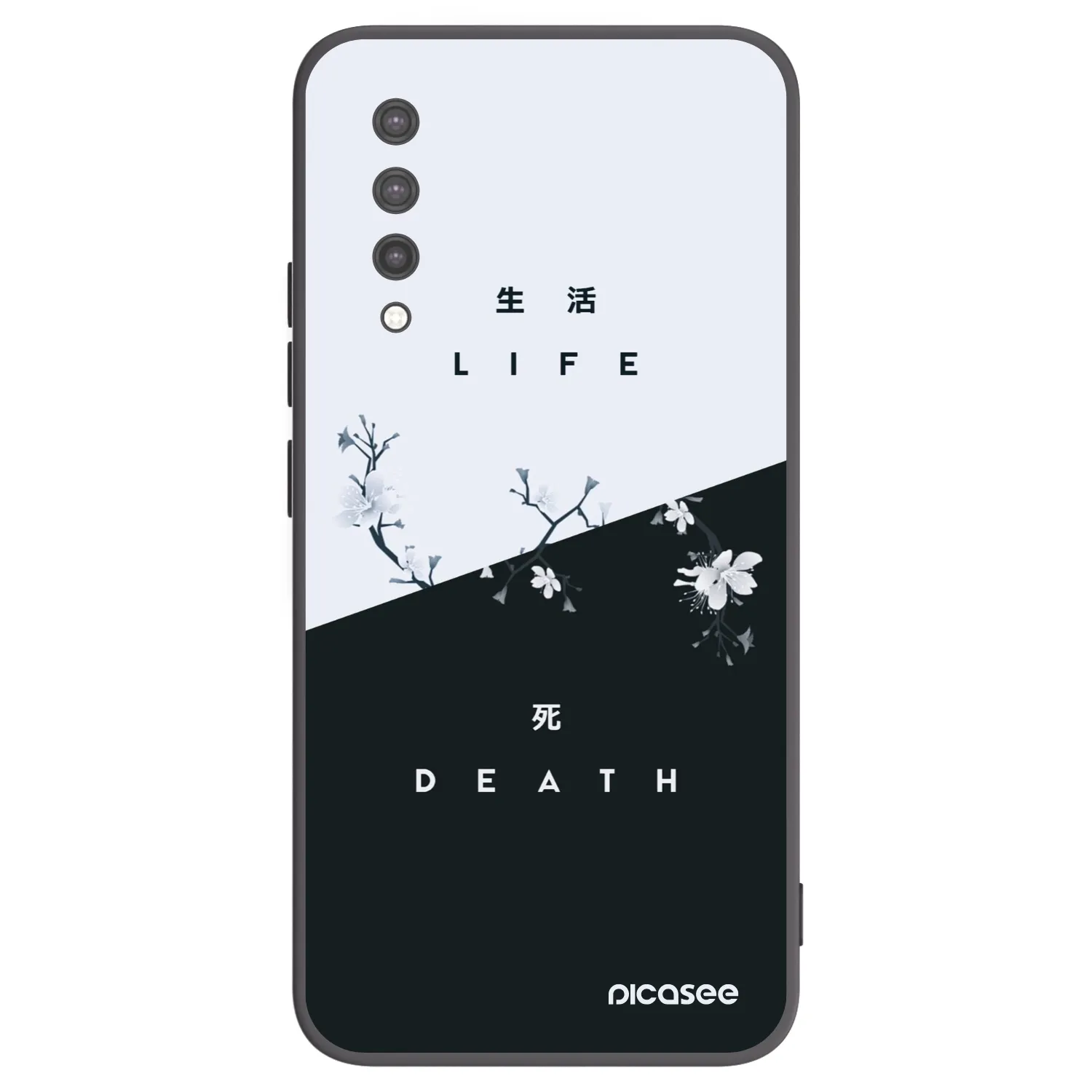 Picasee silikonowe czarne etui na Xiaomi Mi 9 Lite - Life - Death