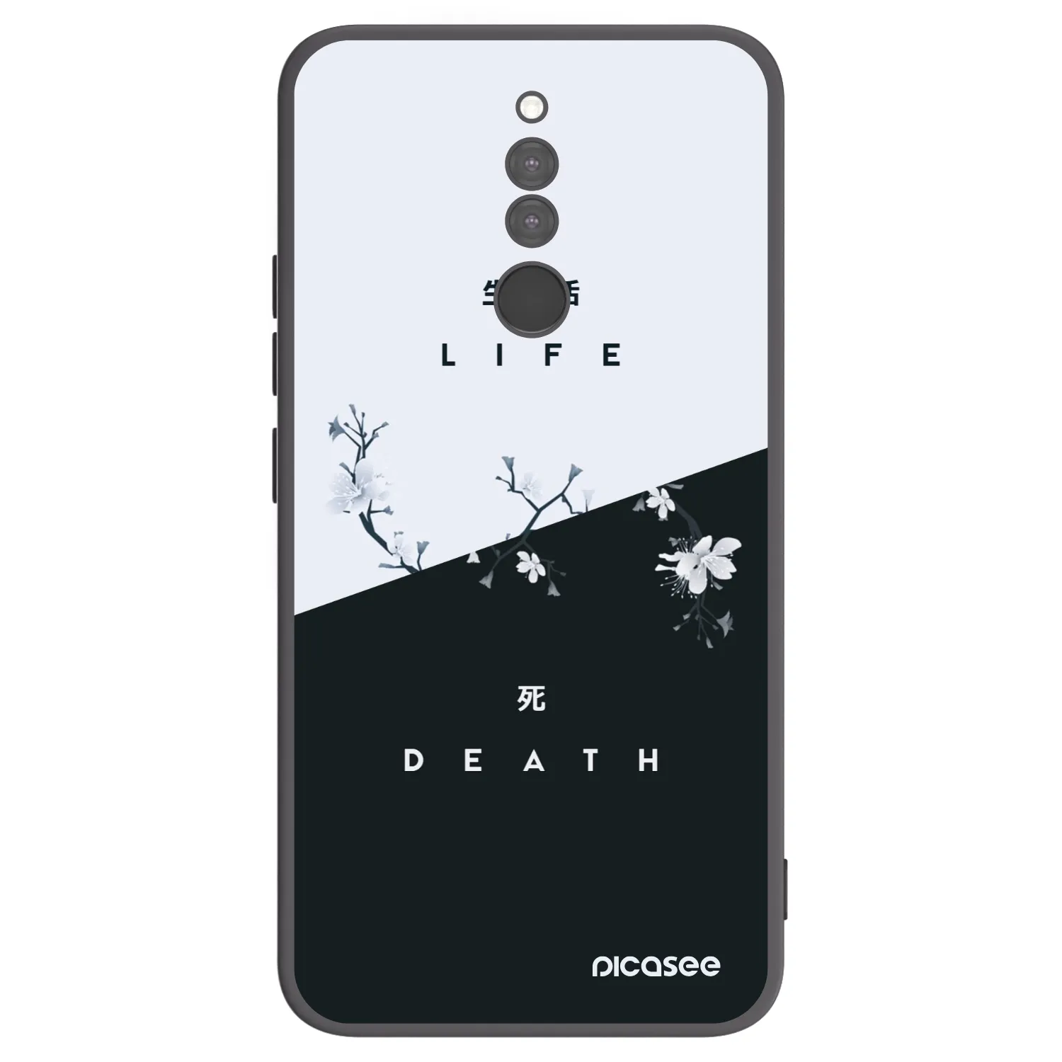 Picasee silikonowe czarne etui na Xiaomi Redmi 8 - Life - Death