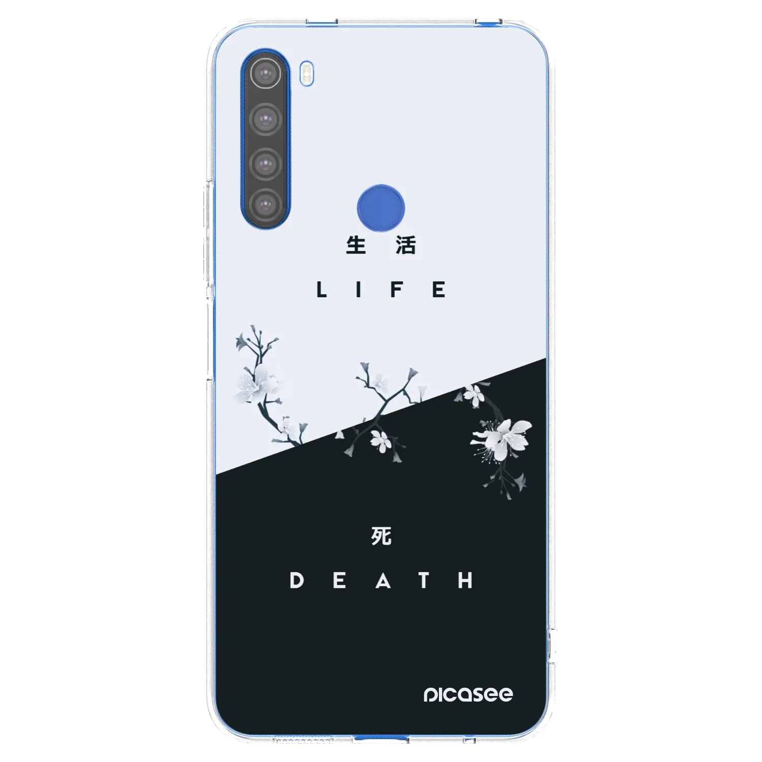 Picasee silikonowe przeźroczyste etui na Xiaomi Redmi Note 8T - Life - Death