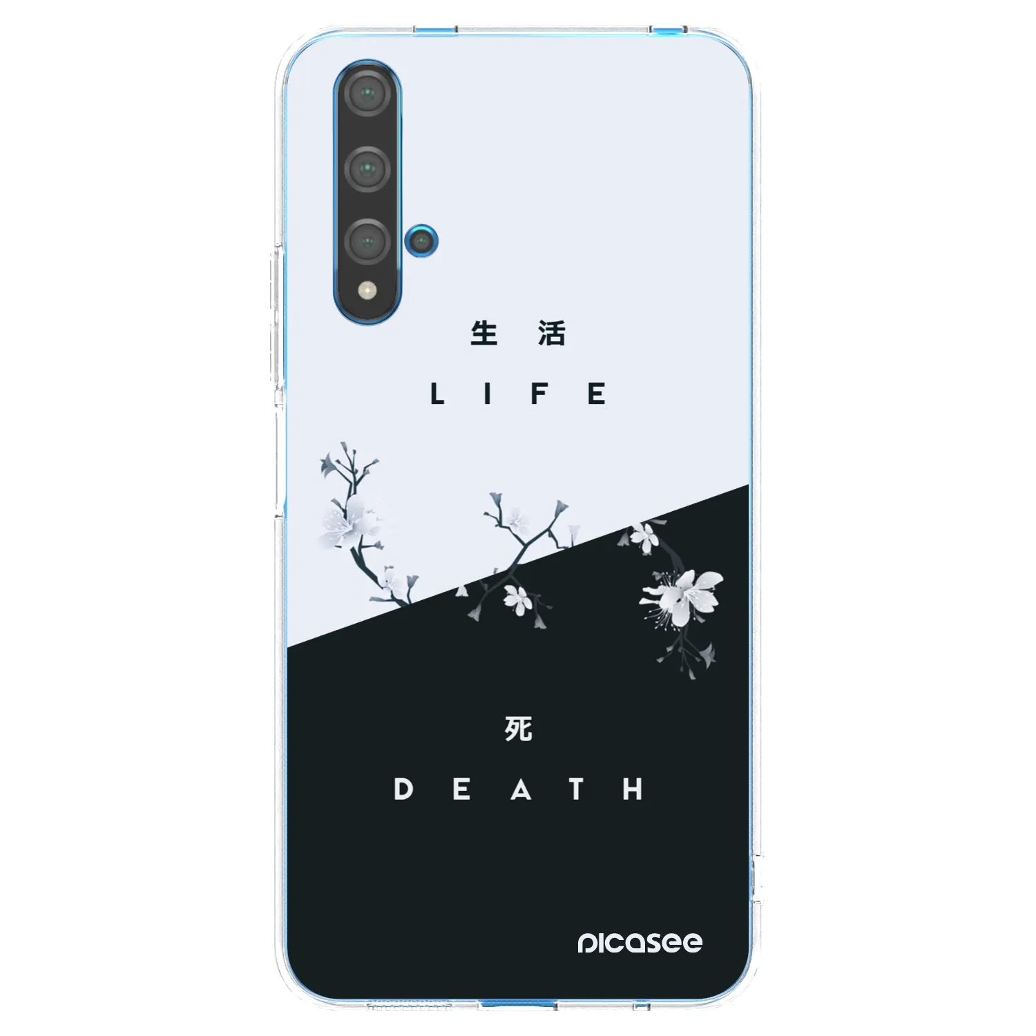 Picasee silikonowe przeźroczyste etui na Huawei Nova 5T - Life - Death