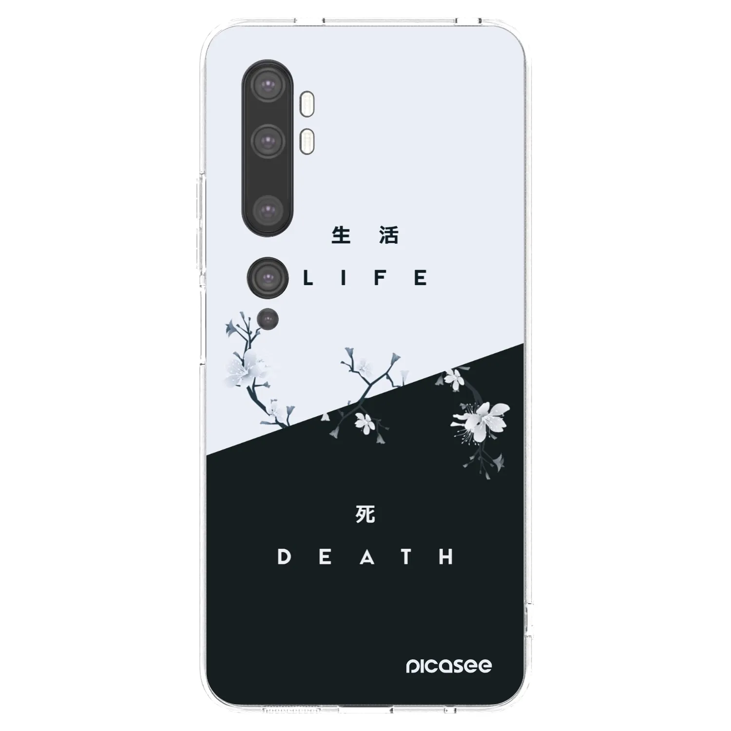 Picasee silikonowe przeźroczyste etui na Xiaomi Mi Note 10 (Pro) - Life - Death
