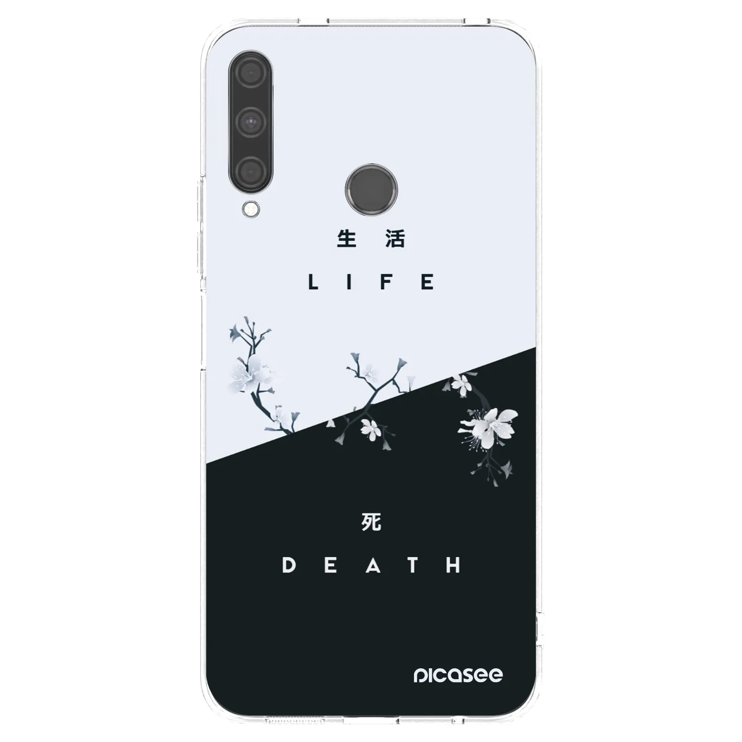 Picasee silikonowe przeźroczyste etui na Huawei P40 Lite E - Life - Death