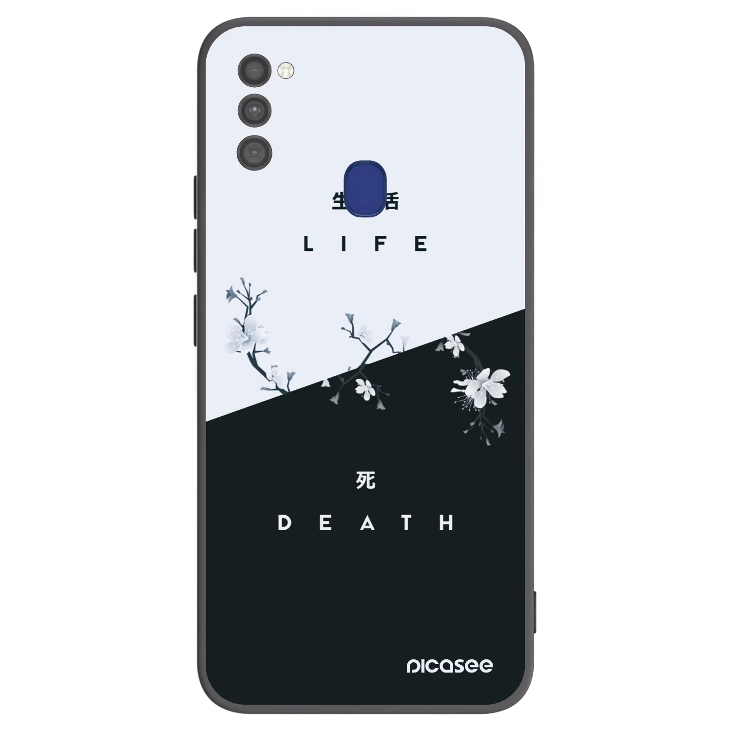 Picasee silikonowe czarne etui na Samsung Galaxy M21 M215F - Life - Death