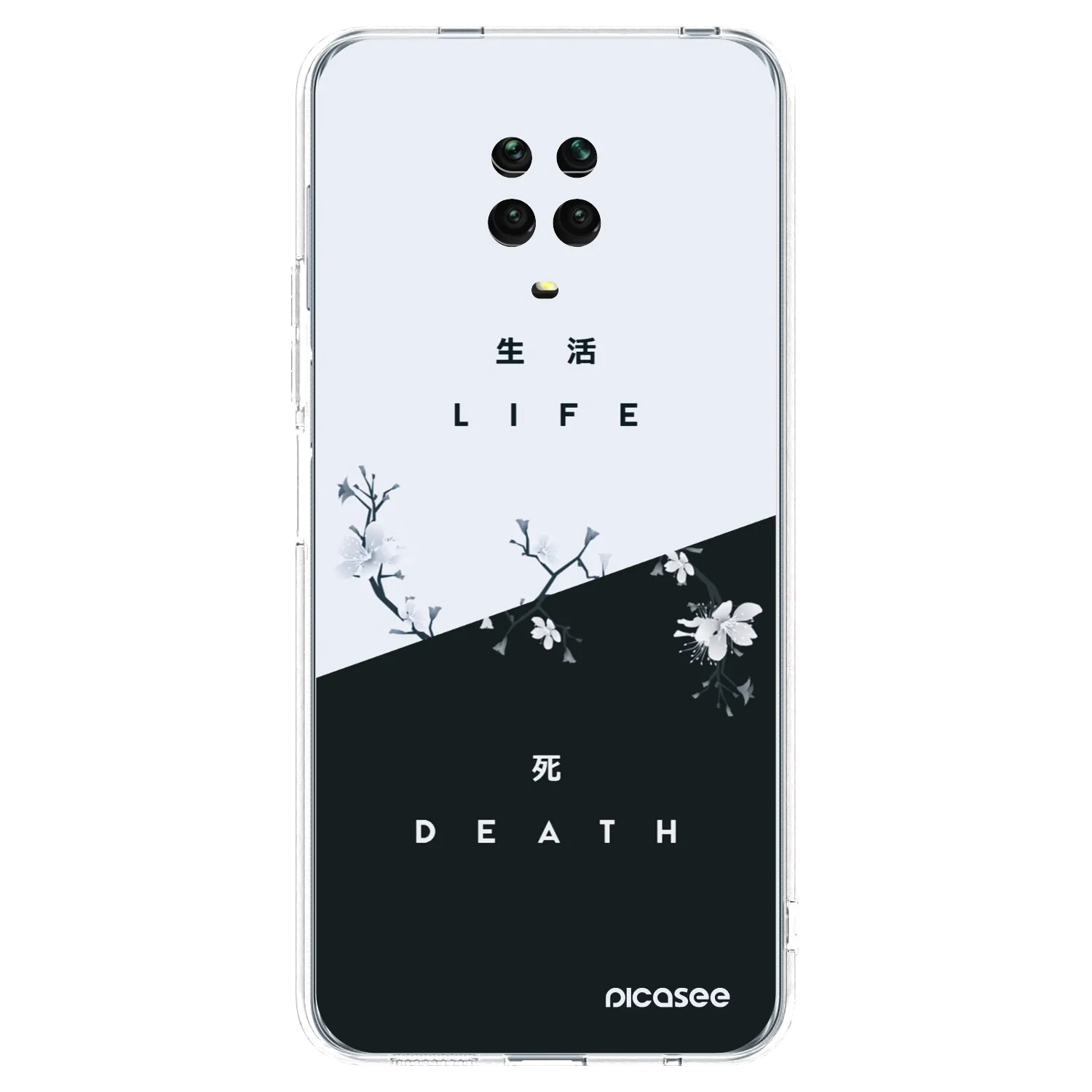 Picasee silikonowe przeźroczyste etui na Xiaomi Redmi Note 9S - Life - Death