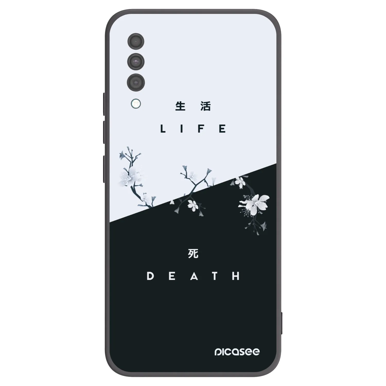 Picasee silikonowe czarne etui na Samsung Galaxy A30s A307F - Life - Death