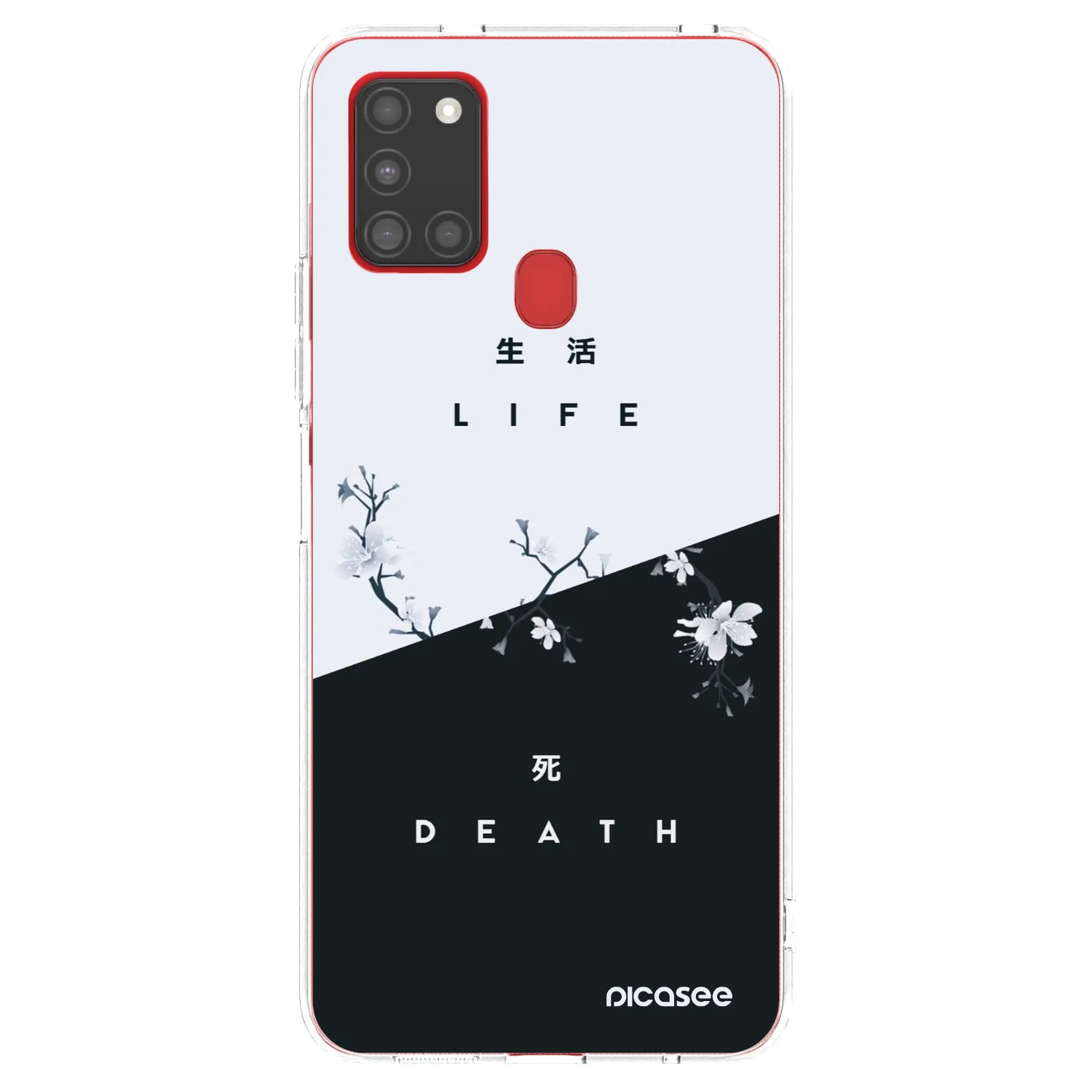 Picasee silikonowe przeźroczyste etui na Samsung Galaxy A21s - Life - Death