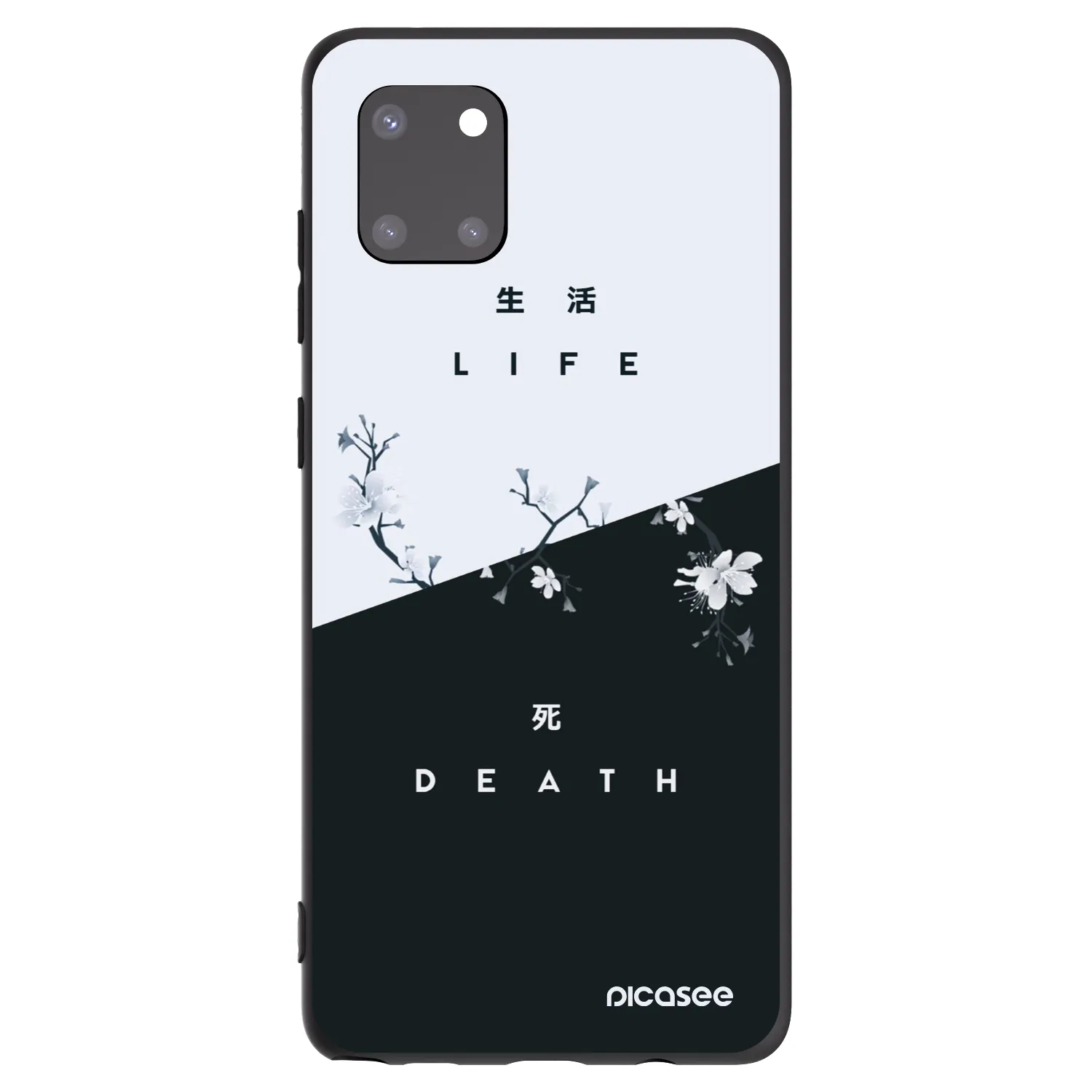 Picasee silikonowe czarne etui na Samsung Galaxy Note 10 Lite N770F - Life - Death