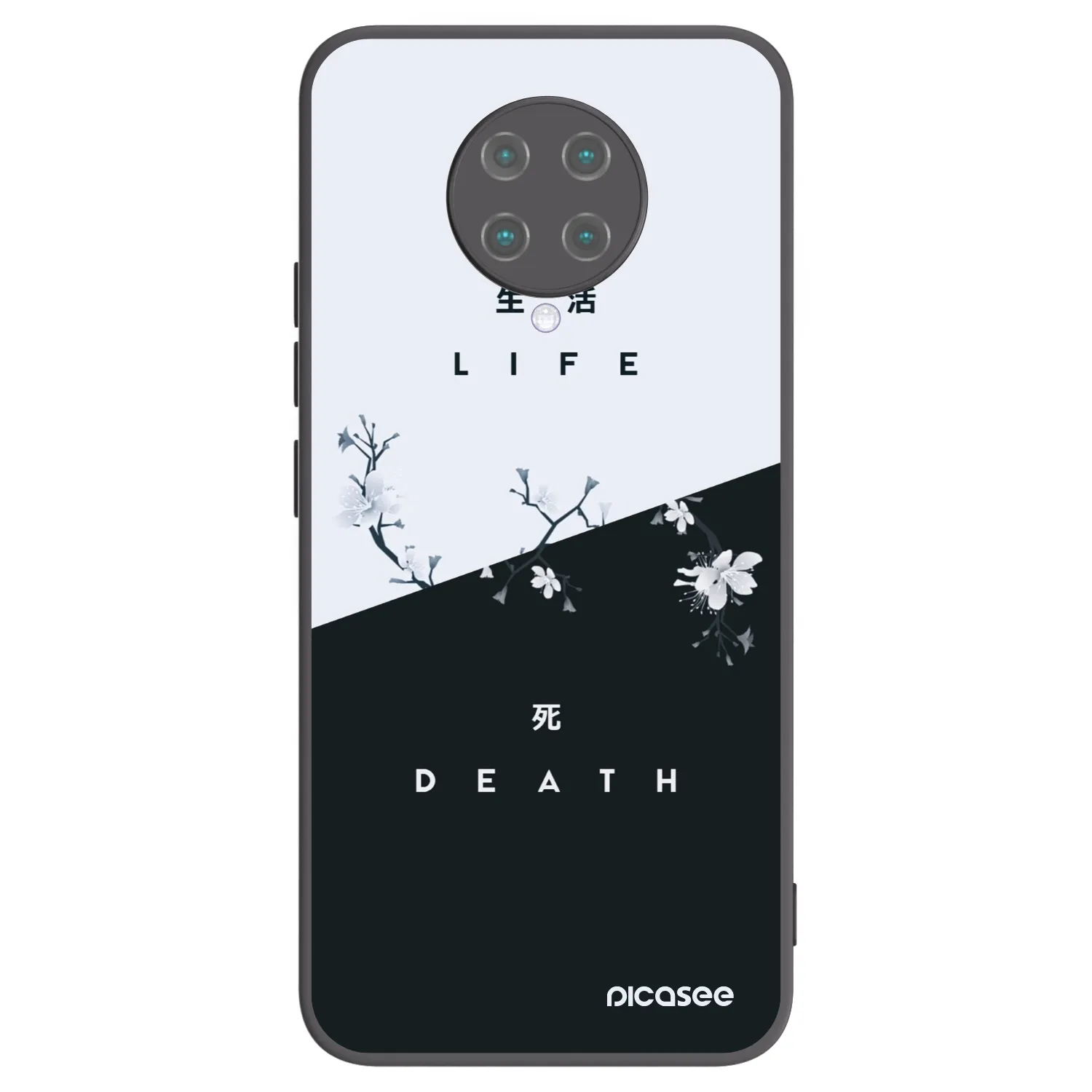 Picasee silikonowe czarne etui na Xiaomi Poco F2 Pro - Life - Death