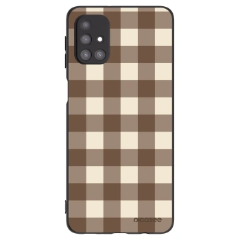 Etui na Samsung Galaxy M31s - Brown grid